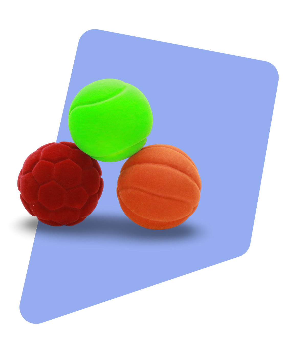 Rubbabu Foam Soft Balls Pack of 3 - Red Green Orange-image-9