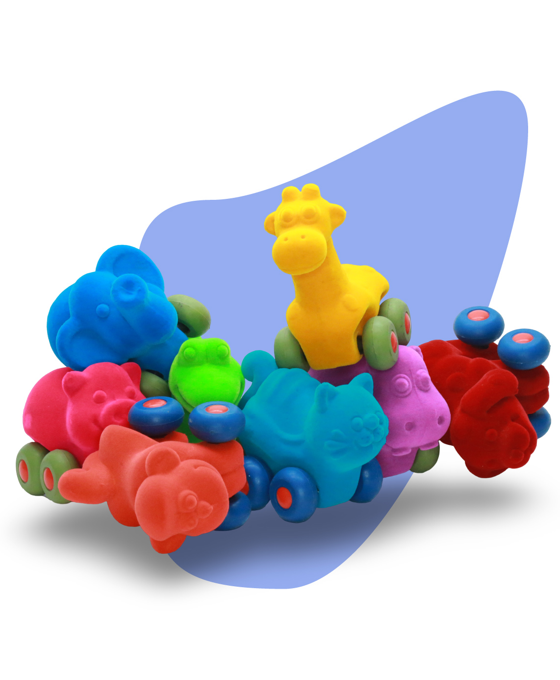 Rubbabu Aniwheelies Assortment Pack of 8 - Multicolour-picture-13