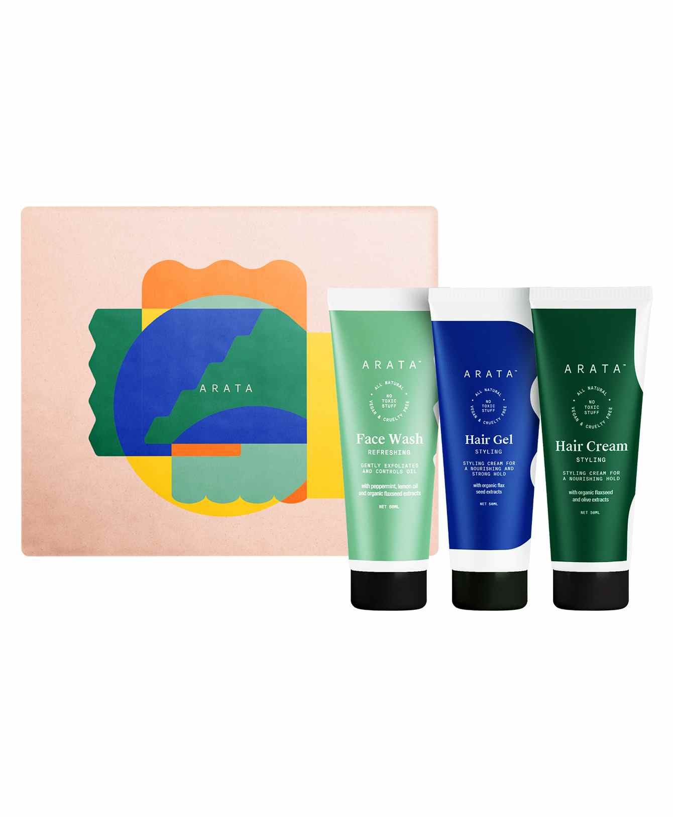 Arata Natural Mini Hair Styling & Face Care Ready To Go Gift Box Pack of 3 - 50 ml Each Online in India, Buy at Best Price from - 9756963 Arata Natural Mini Hair Styling & Face Care Ready To Go Gift Box Pack of 3 - 50 ml Each Online in India, Buy at Best Price from - 9756963
