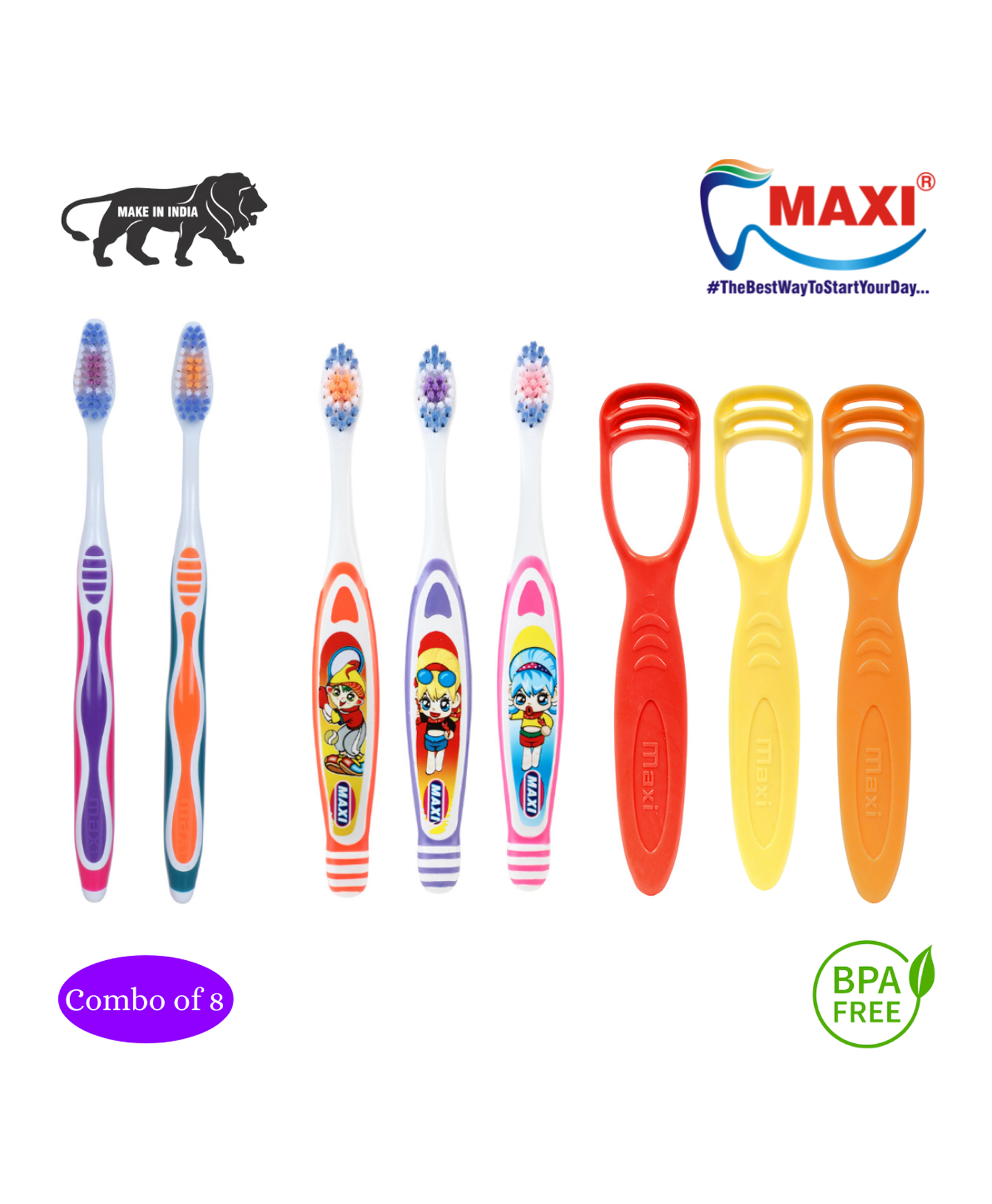 MAXI Mommy & Baby Oral Care Combo Pack Of 8 - Multicolor-image-19