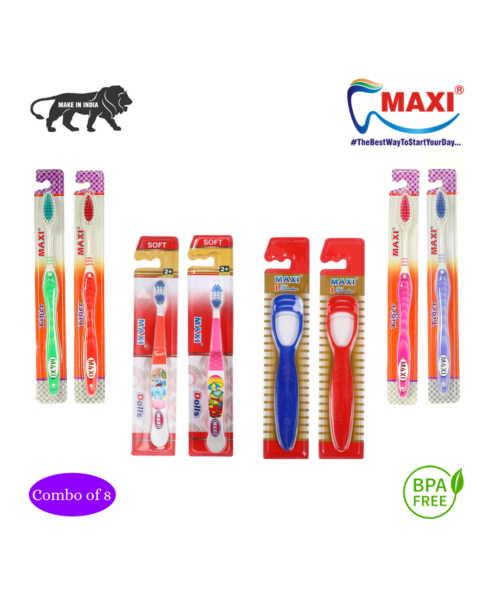 MAXI Mommy & Baby Oral Care Combo Pack Of 8 - Multicolor-image-21