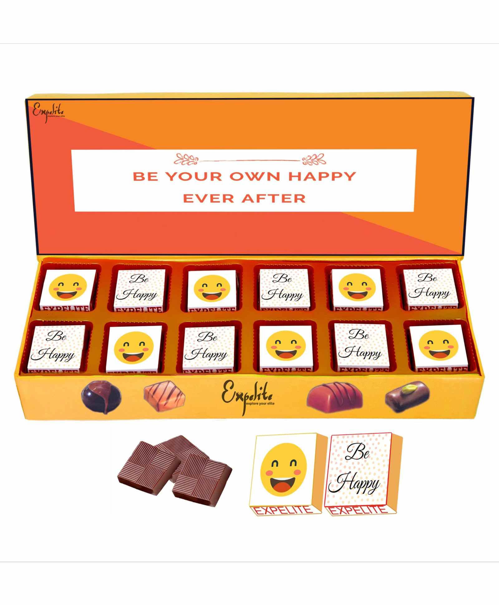 Expelite Be Happy Chocolates And Smiley Gifts Box - 200gm-picture-12