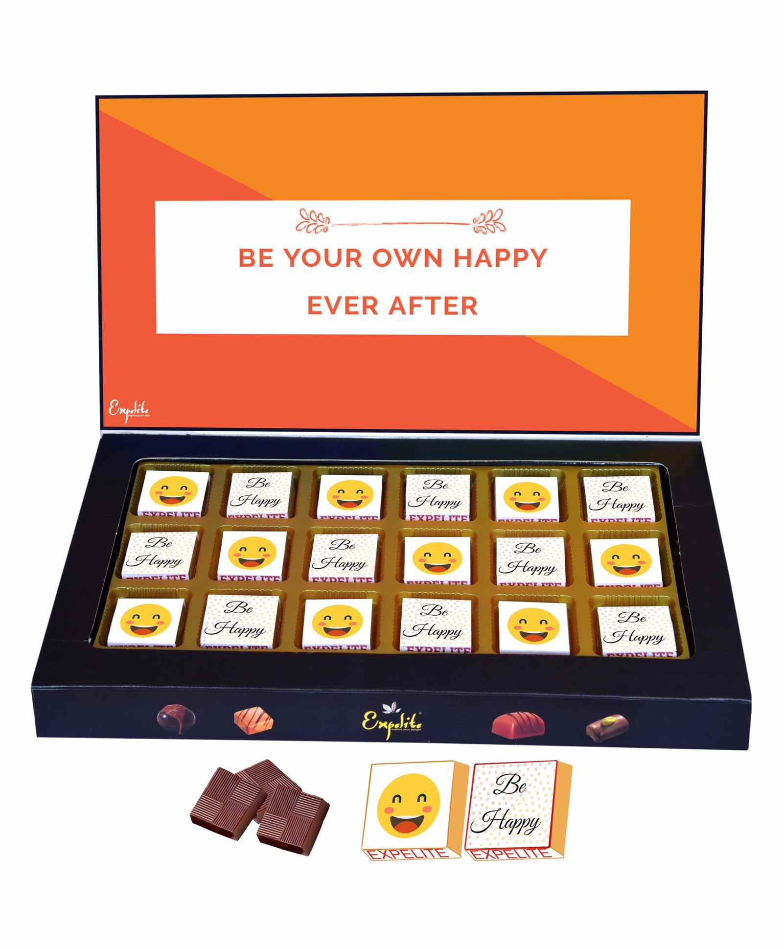 Expelite Be Happy Chocolates And Smiley Gifts Box - 300gm-image-1