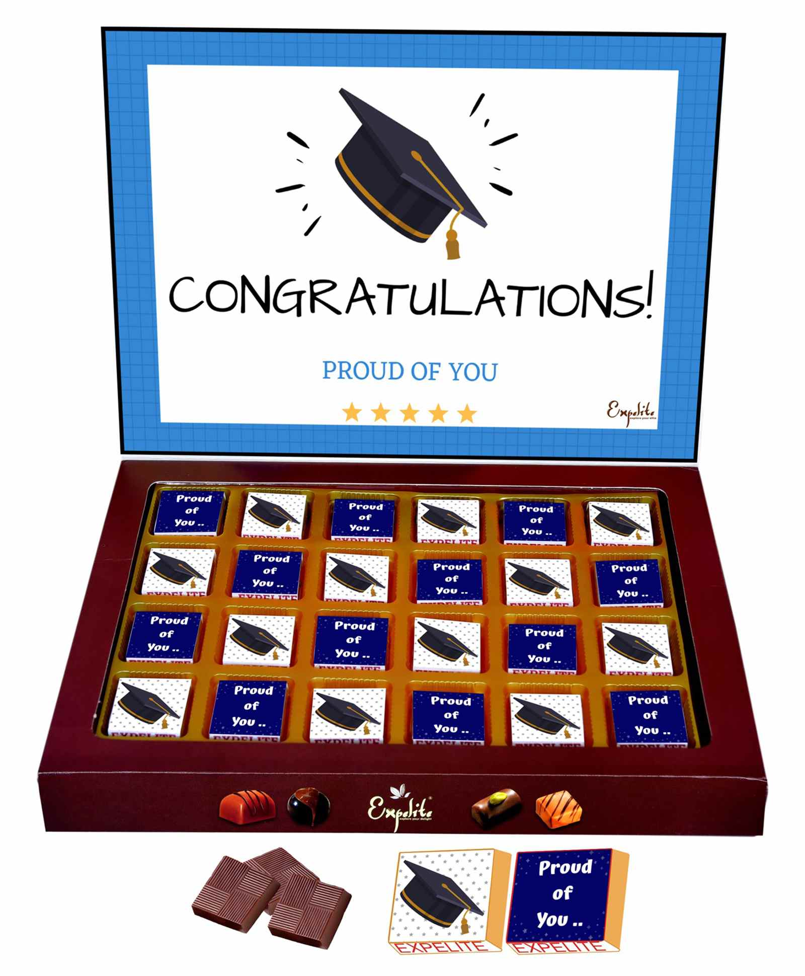 Expelite Congratulations Chocolate Gift Box - 400gm-image-14