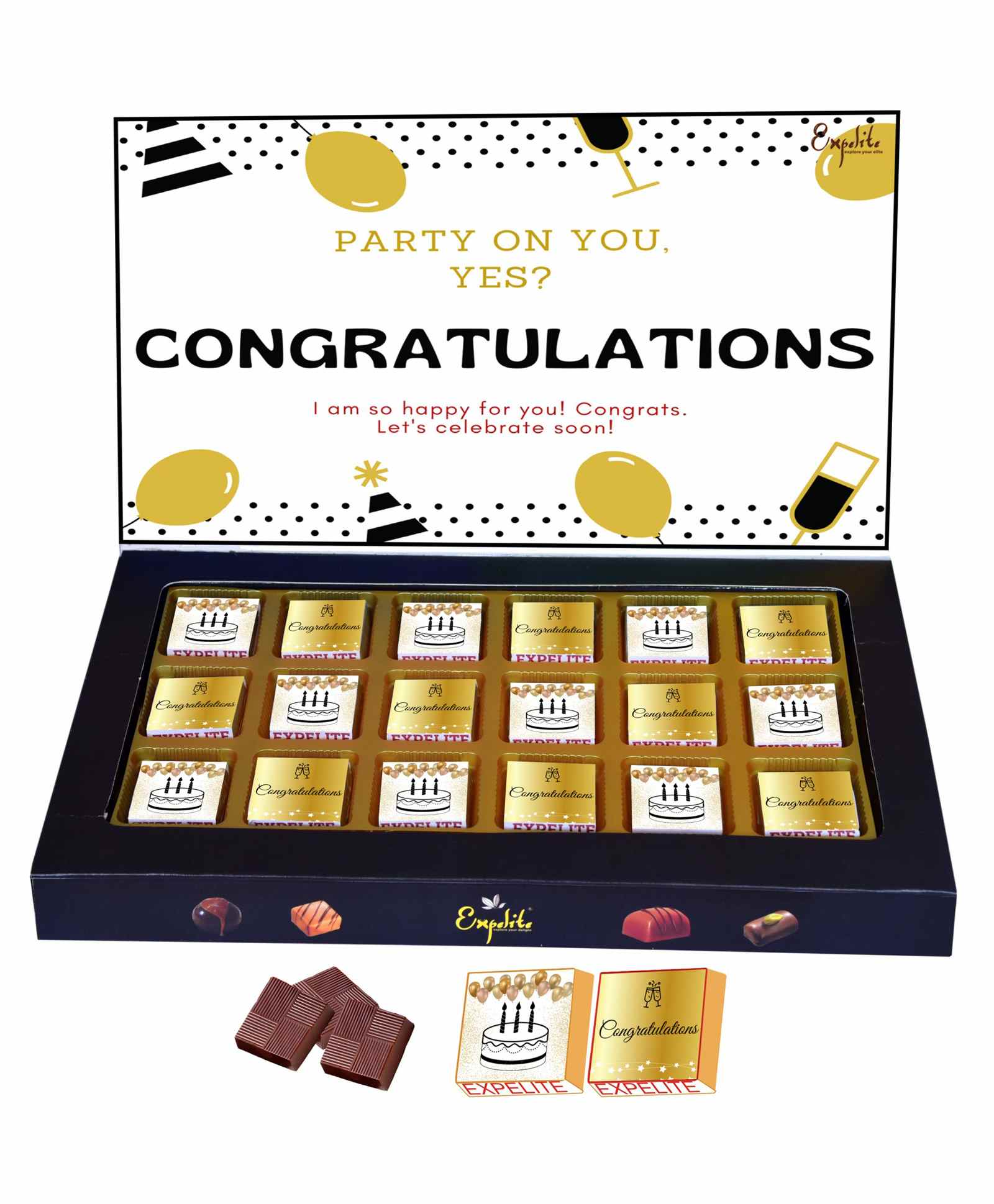 Expelite Congratulations Chocolate Gift Box - 300gm-image-15