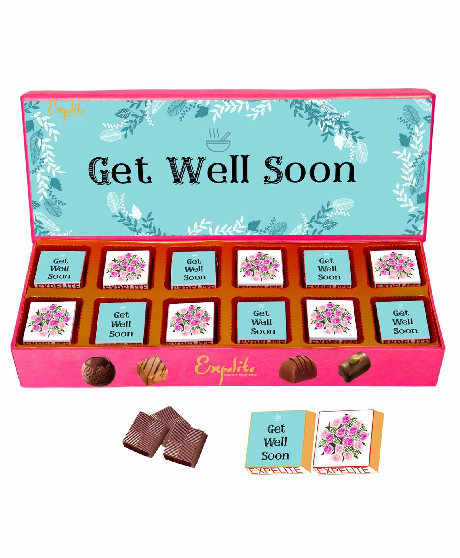 Expelite Get Well Soon Chocolates Gift Box - 200gm-image-22
