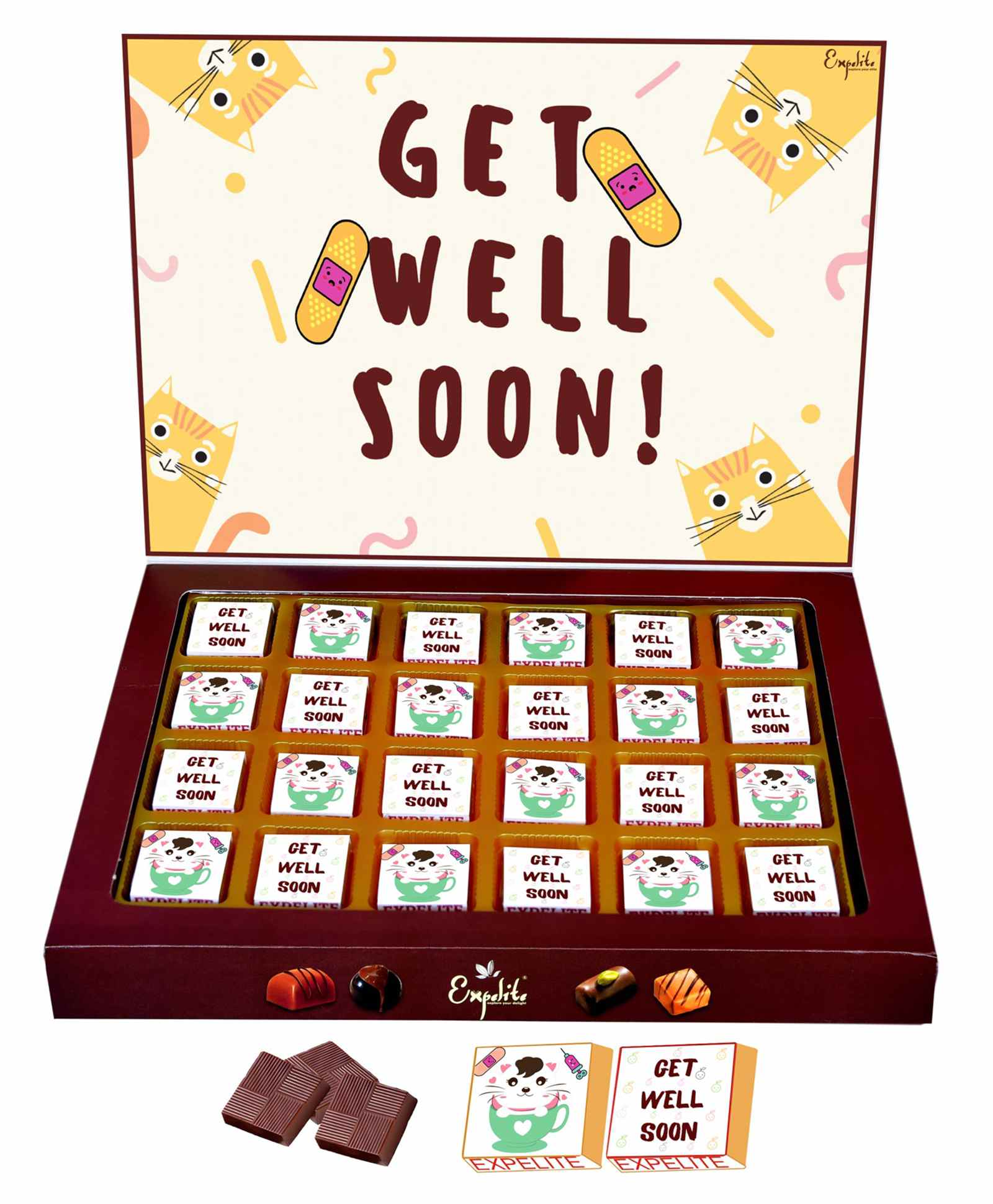 Expelite Get Well Soon Chocolates Gift Box - 400gm-picture-13