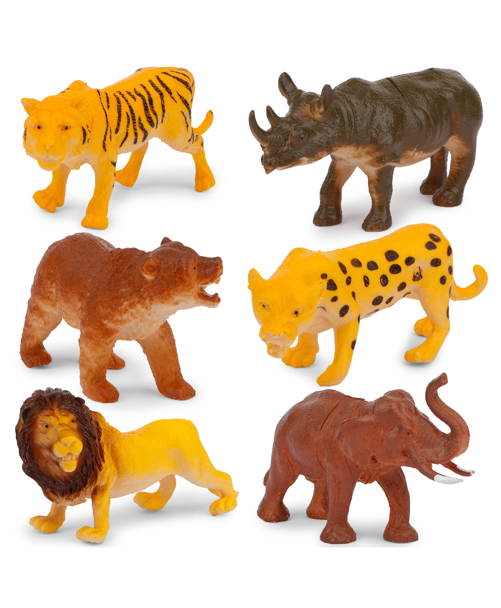 Fiddlerz Wild Animals Toys Pack of 6 (Color & Design May Vary)-image-24