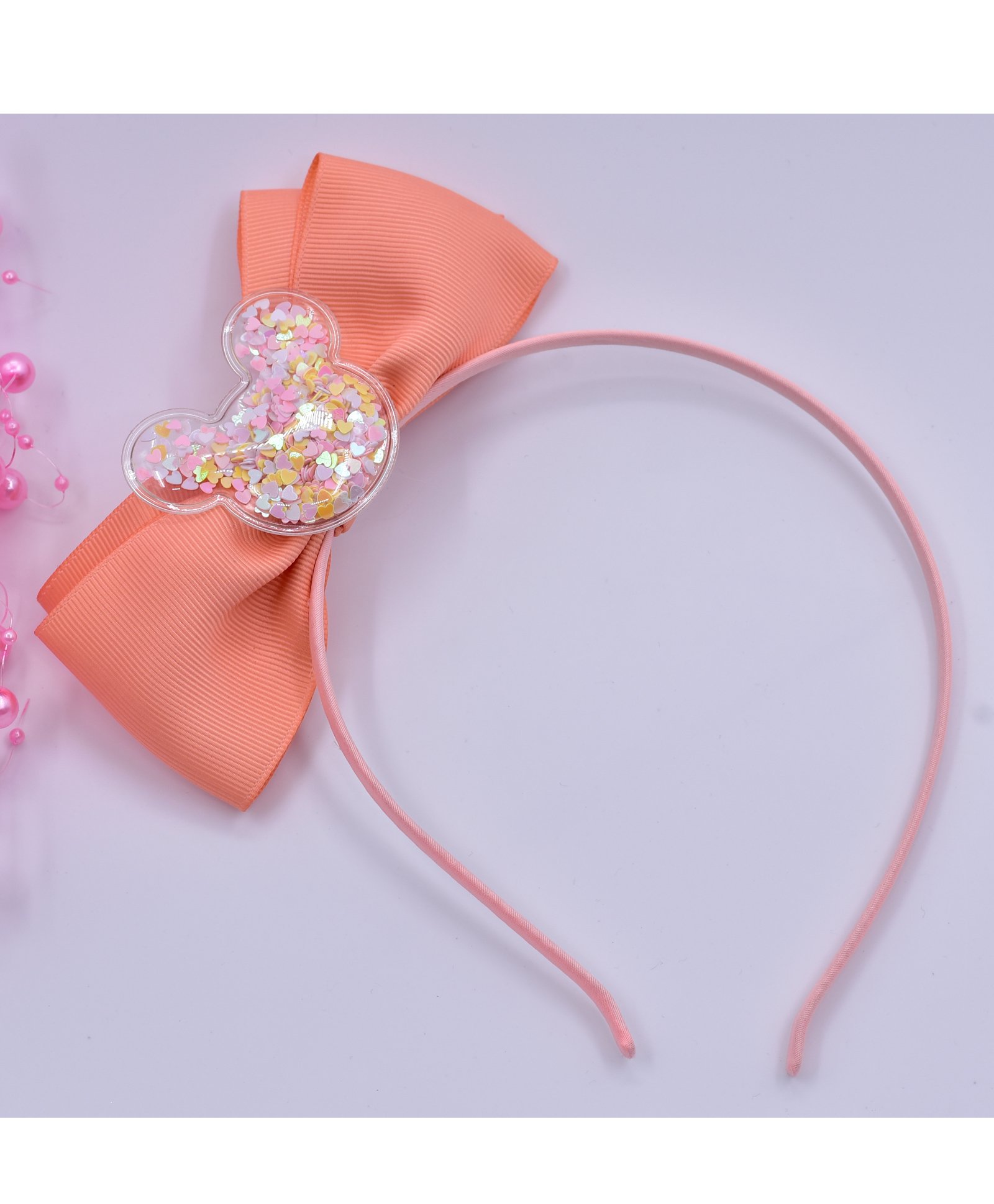 Little Miss Cuttie Fabric Bow Hair Band - Peach for Girls (2-15 Years)  Online in India, Buy at  - 9793501