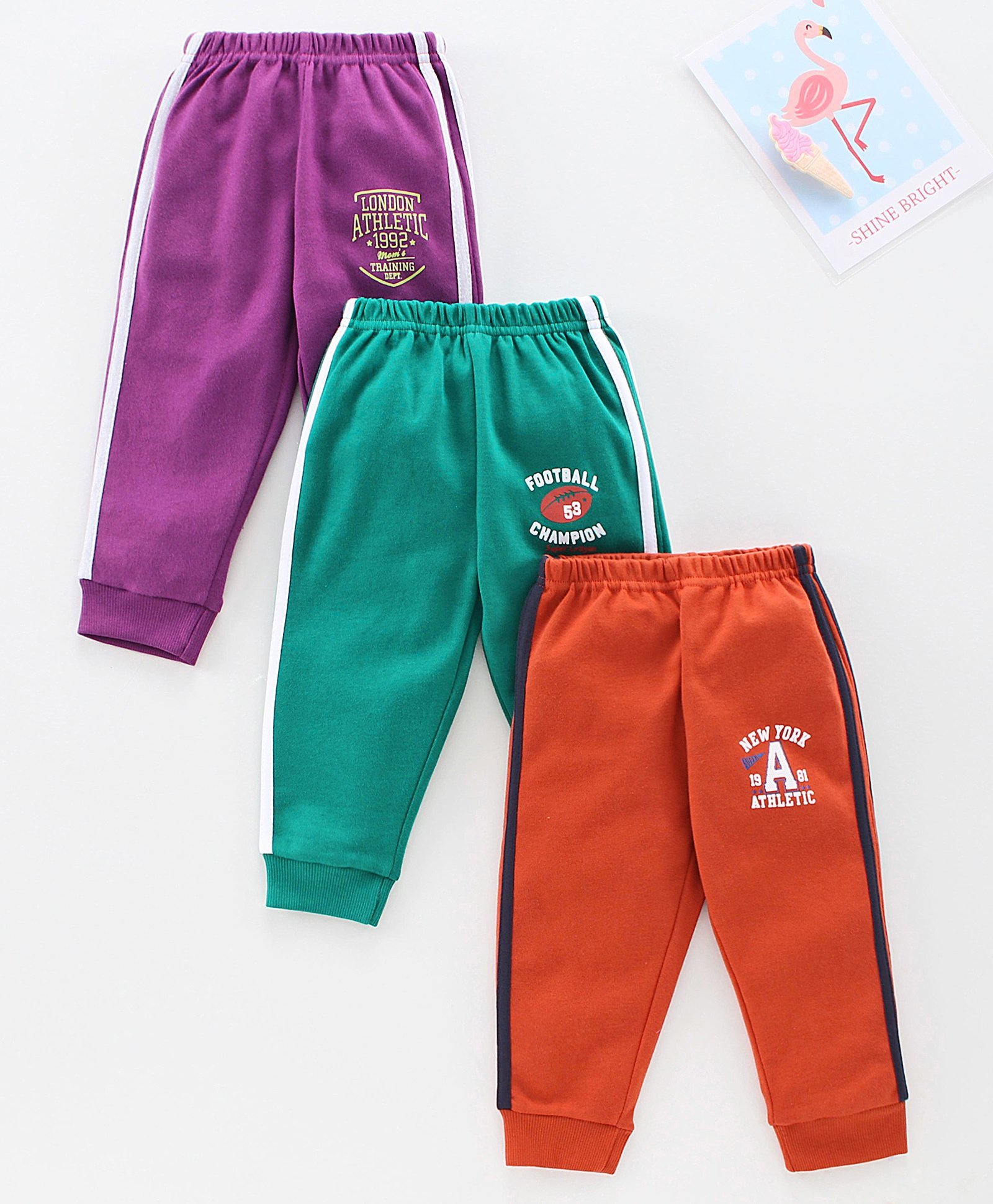 Zero Full Length Lounge Pant Pack of 3 - Orange Green Purple-image-13