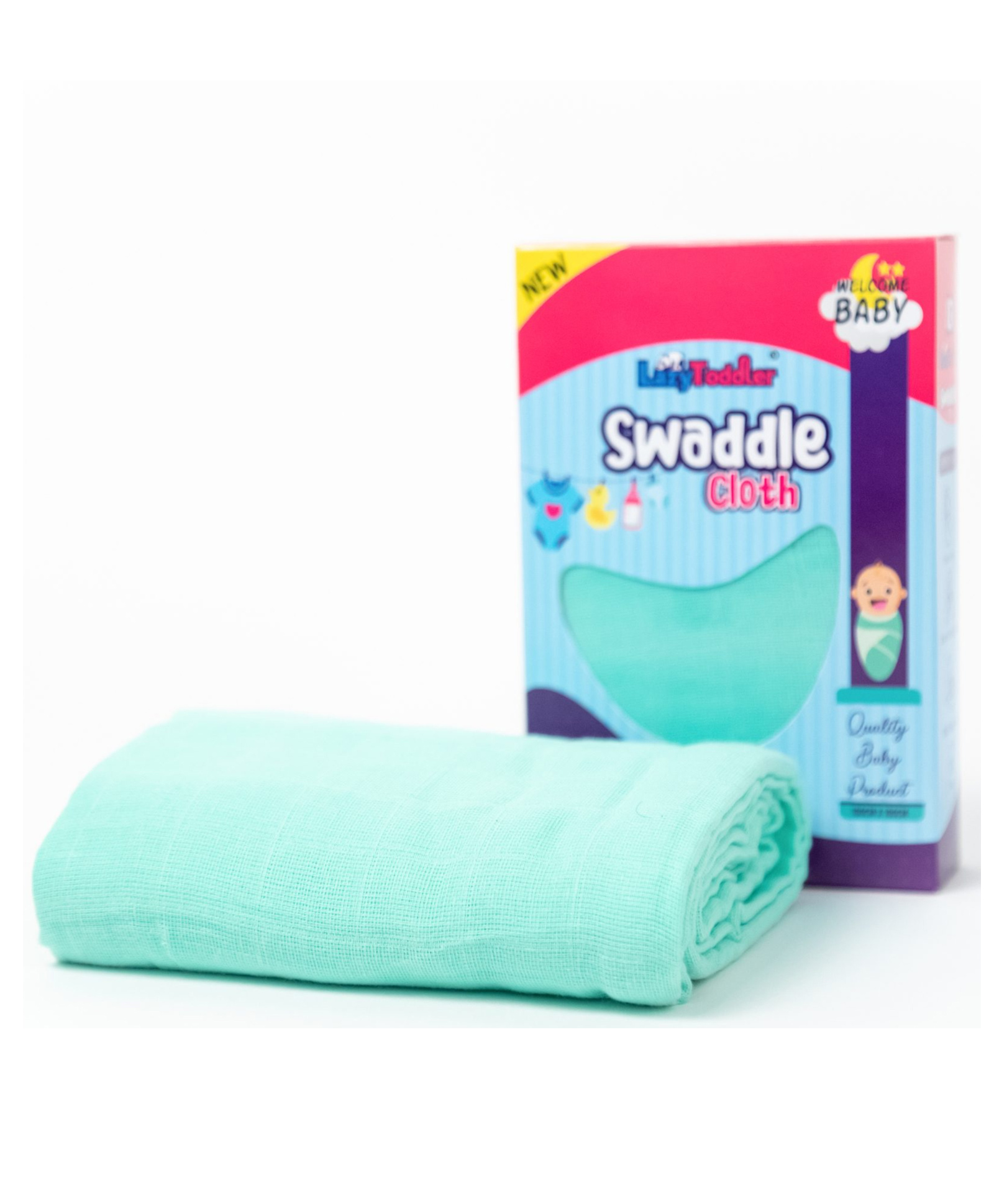LazyToddler Organic Cotton Muslin Extra Large Swaddle - Green-picture-22