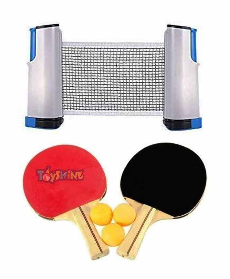 Toyshine Table Tennis Racket Balls and Net Combo - Multicolor-image-46