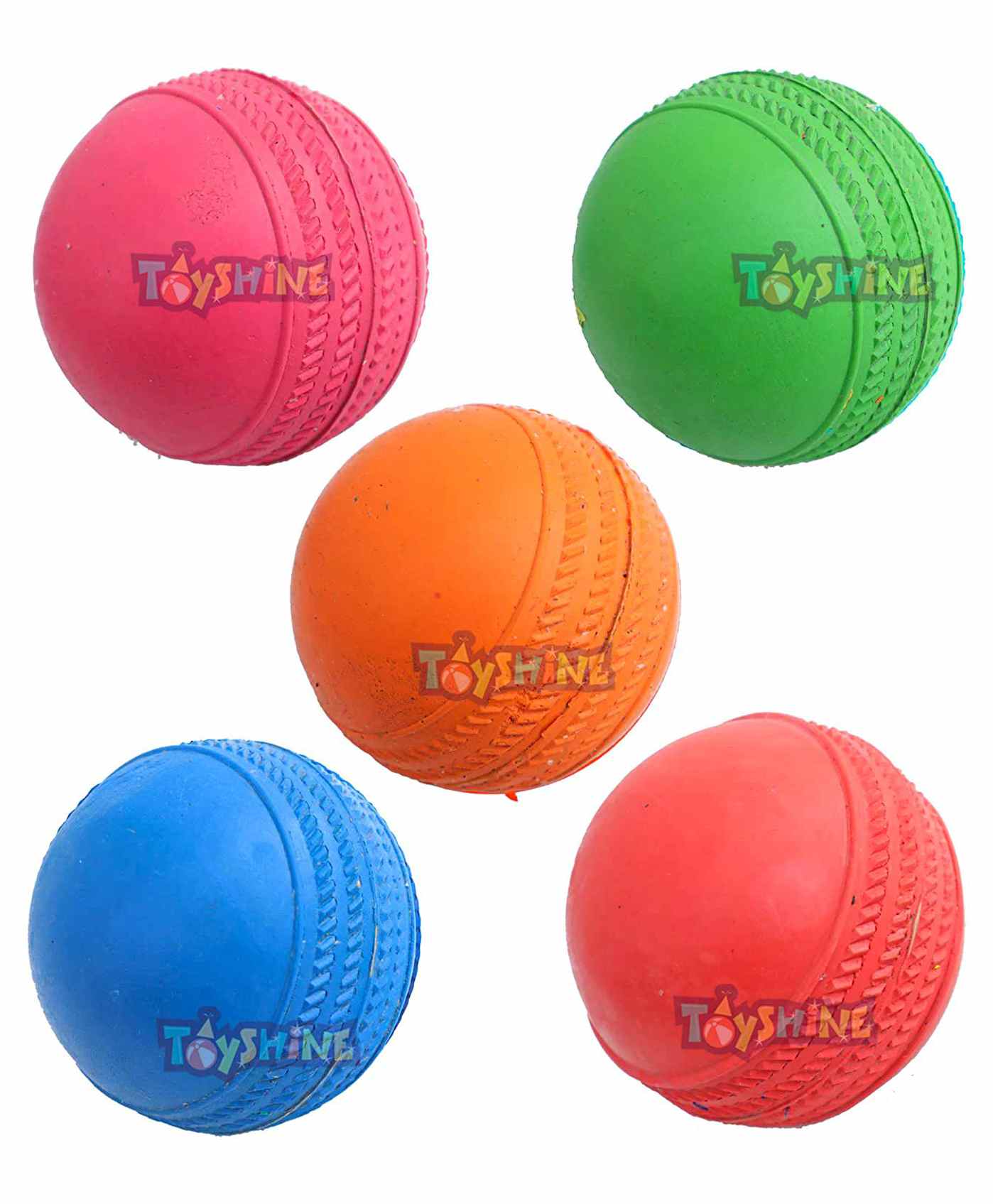Toyshine Cricket Rubber Balls Pack of 10 - Multicolor-image-2