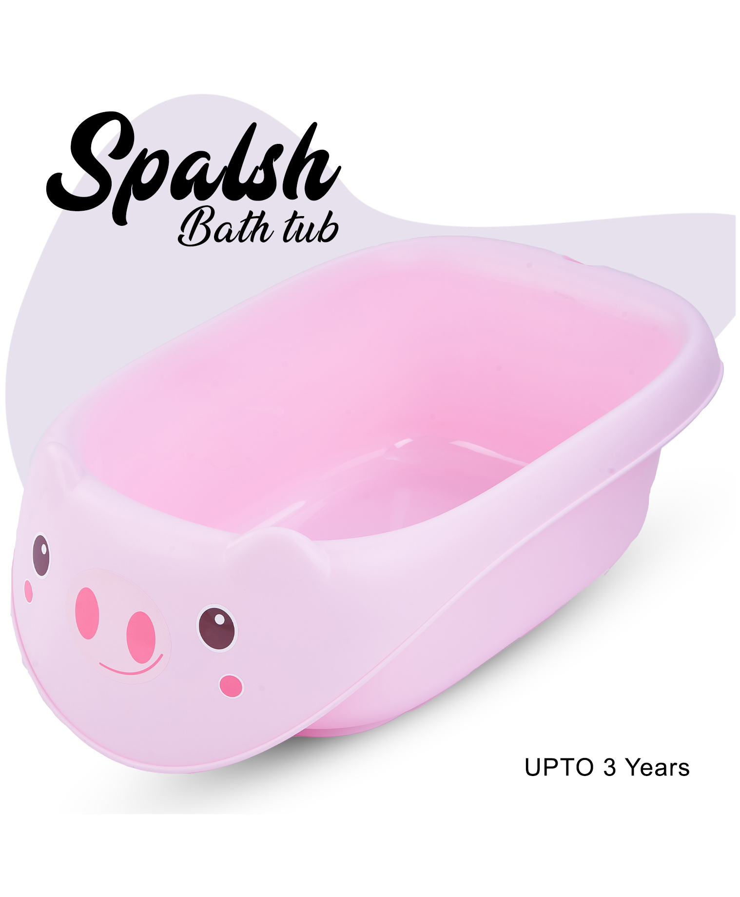 Baybee 3 in 1 Smart Anti Slip Bathtub With Drain Plug  -  Pink-picture-45