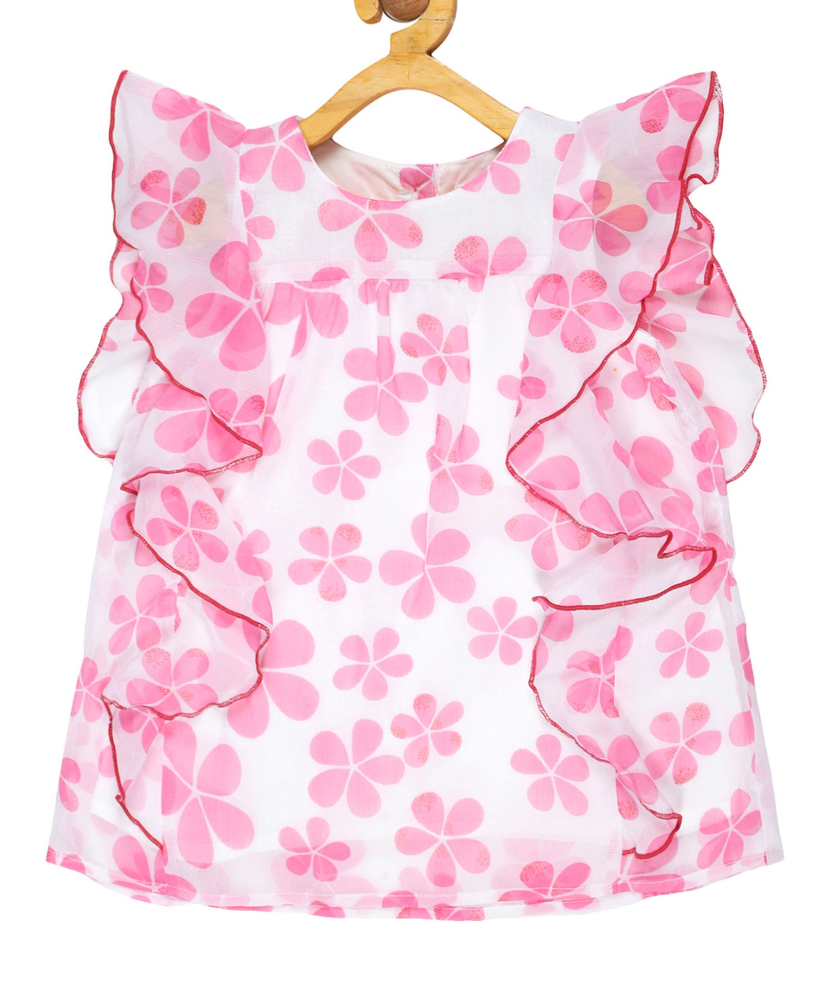 Young Birds Short Sleeves Floral Print Top - Pink-picture-18