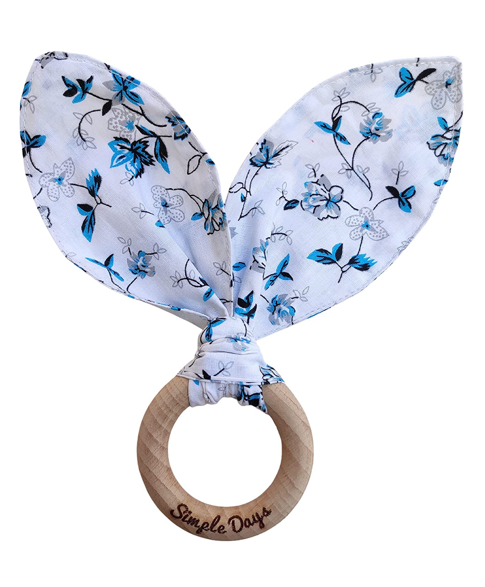 Simple Days Bunny Ears Wooden Ring Teether - Multicolour-image-22