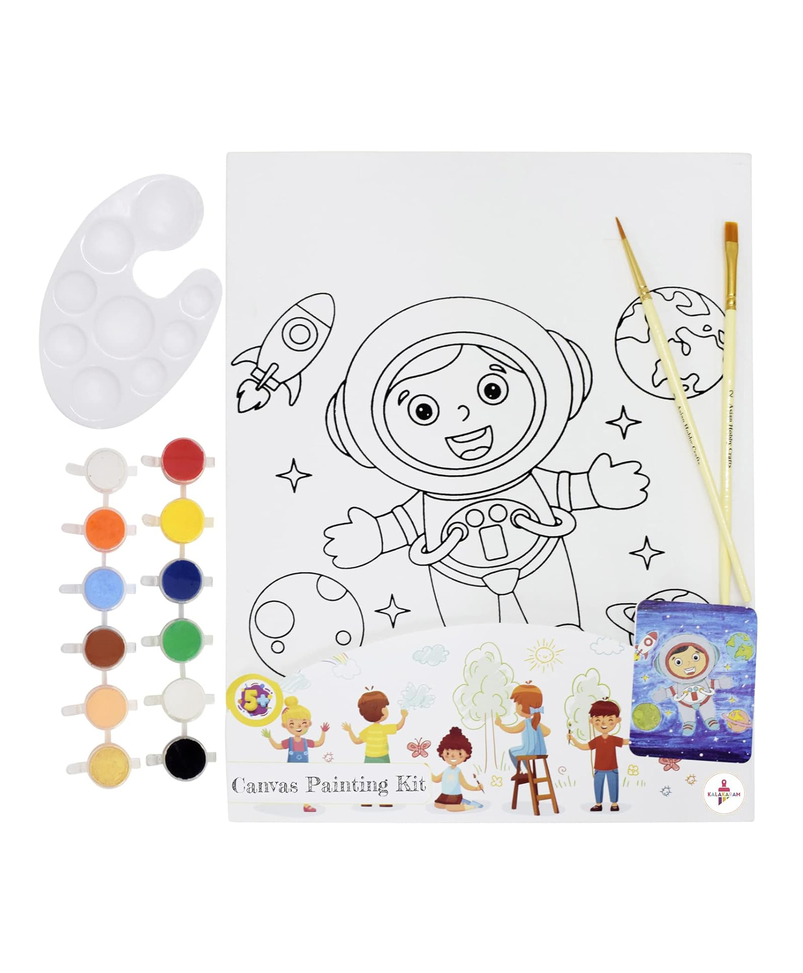 Kalakaram Space Boy Canvas Painting Kit - Multicolour-picture-20