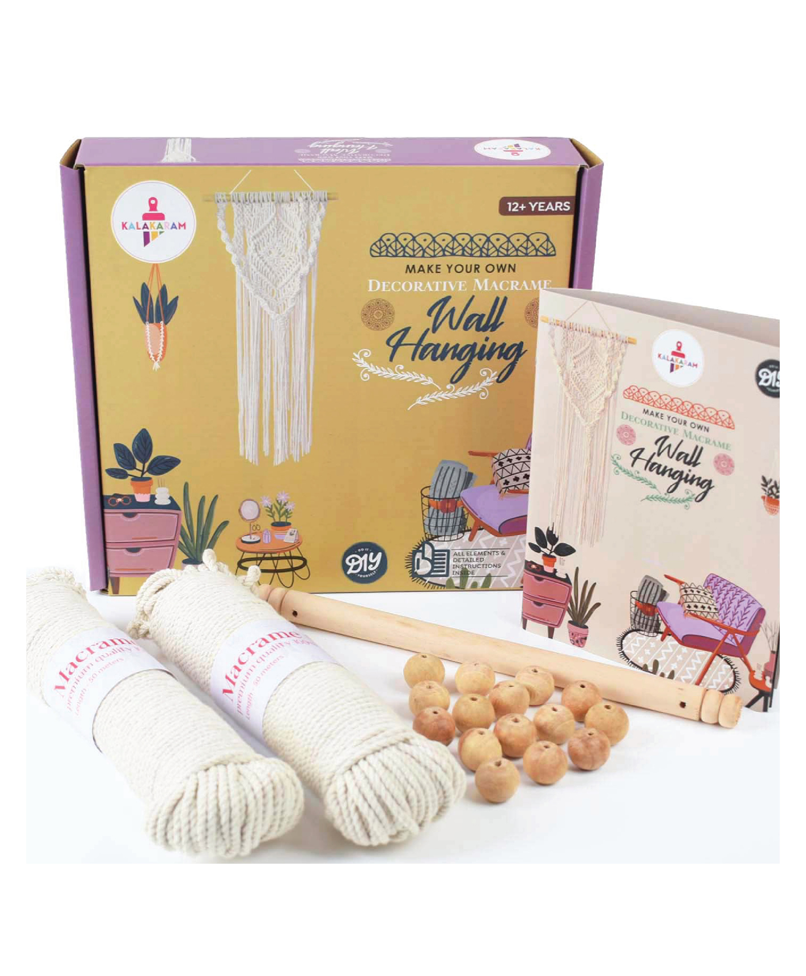 Kalakaram DIY Macrame Wall Hanging Kit - Multicolor-picture-13