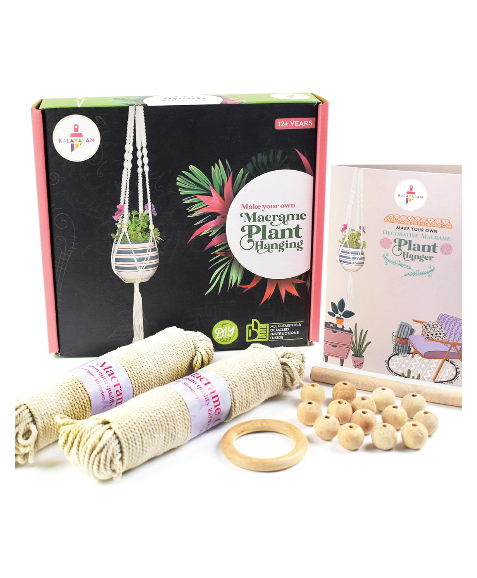 Kalakaram DIY Macrame Plant Hanger Kit - Multicolor-picture-11