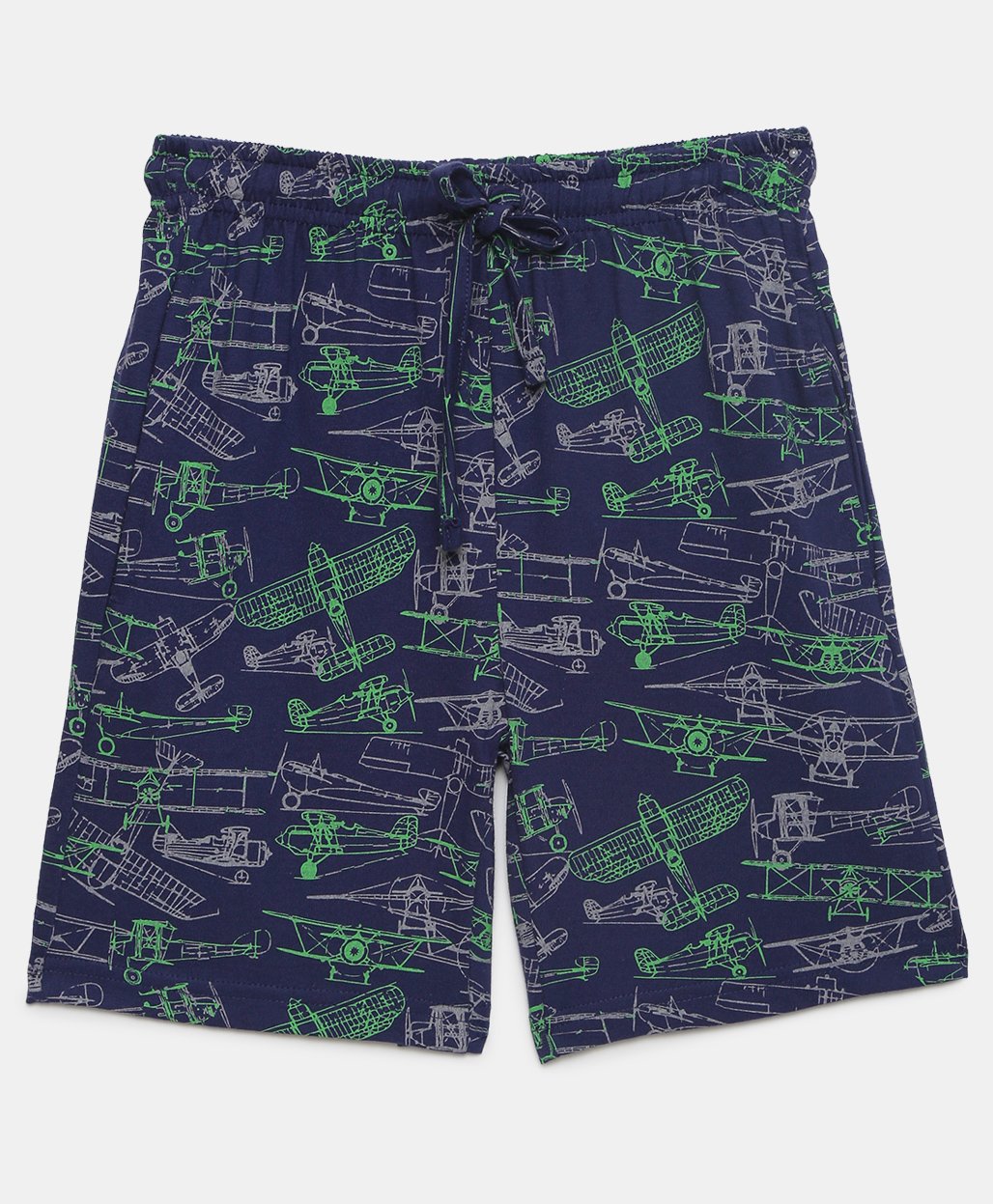 Mackly Aeroplane Print Shorts - Blue-picture-13
