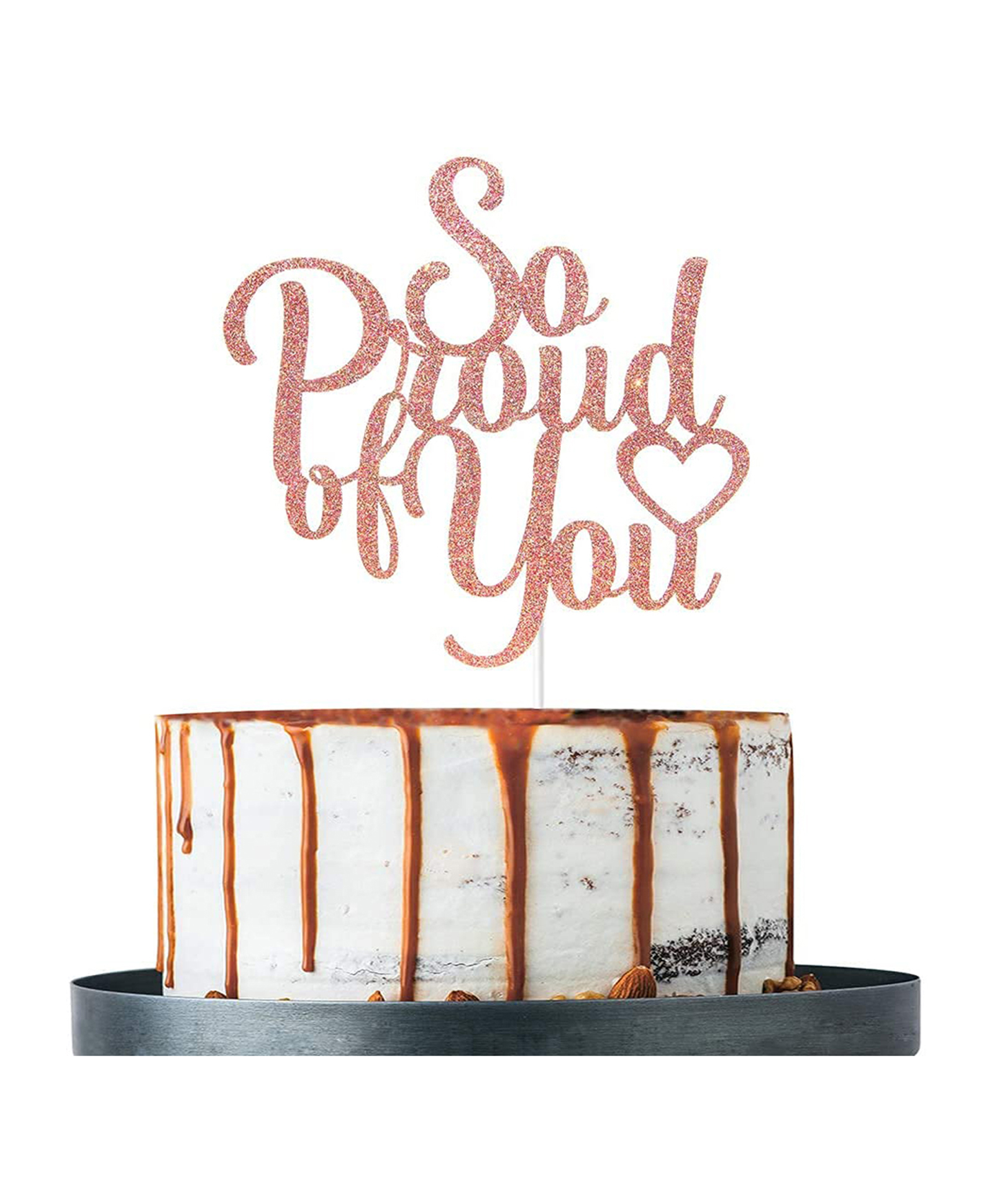 Zyozi So Proud of You Glitter Cake Topper - Rose Gold-image-10