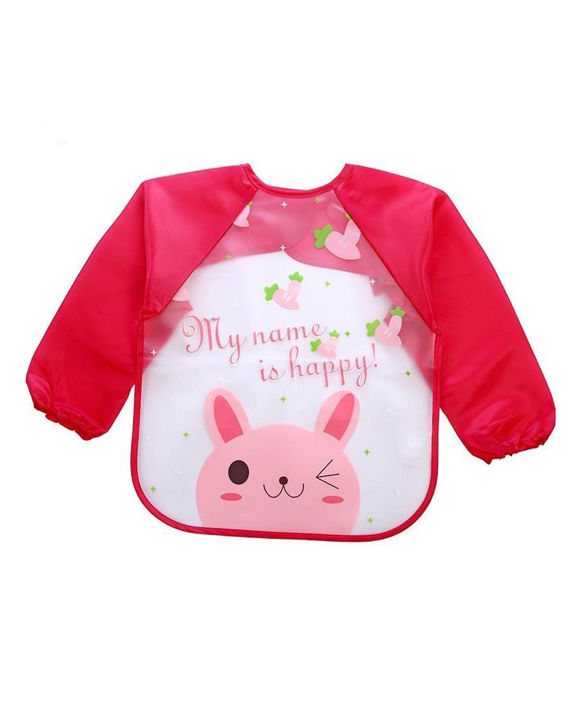 MOMISY Waterproof Wearable Apron Cartoon Print - Red-image-10