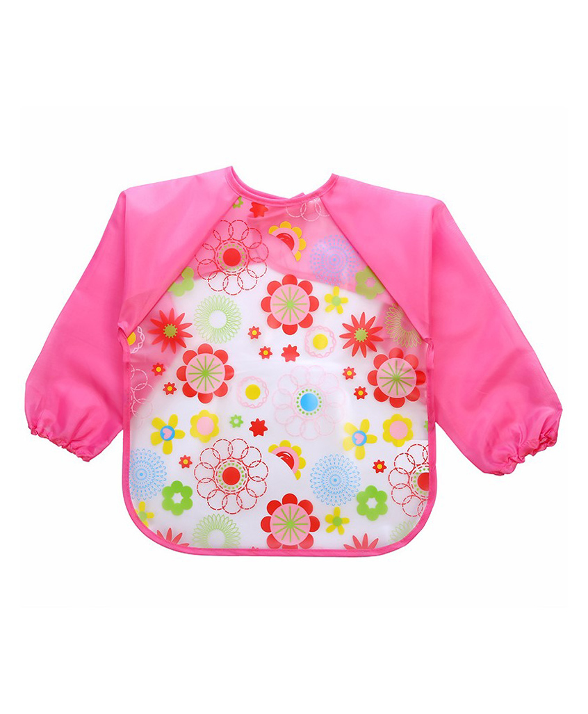 MOMISY Waterproof Wearable Apron Cartoon Print - Red-picture-24
