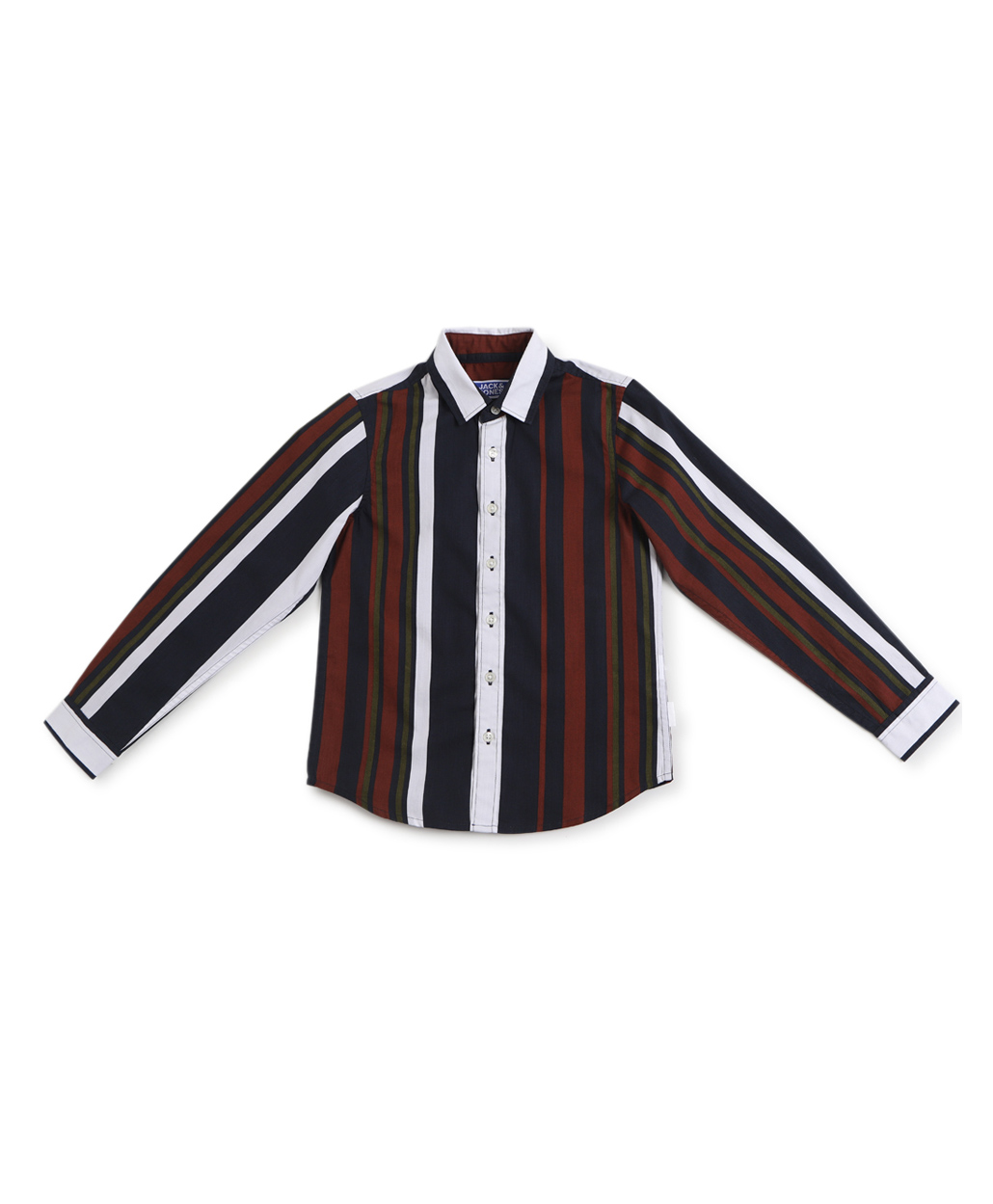 jack & jones junior Jack & Jones Juniors Full Sleeves Striped Slim Fit Shirt - Blue-picture-13