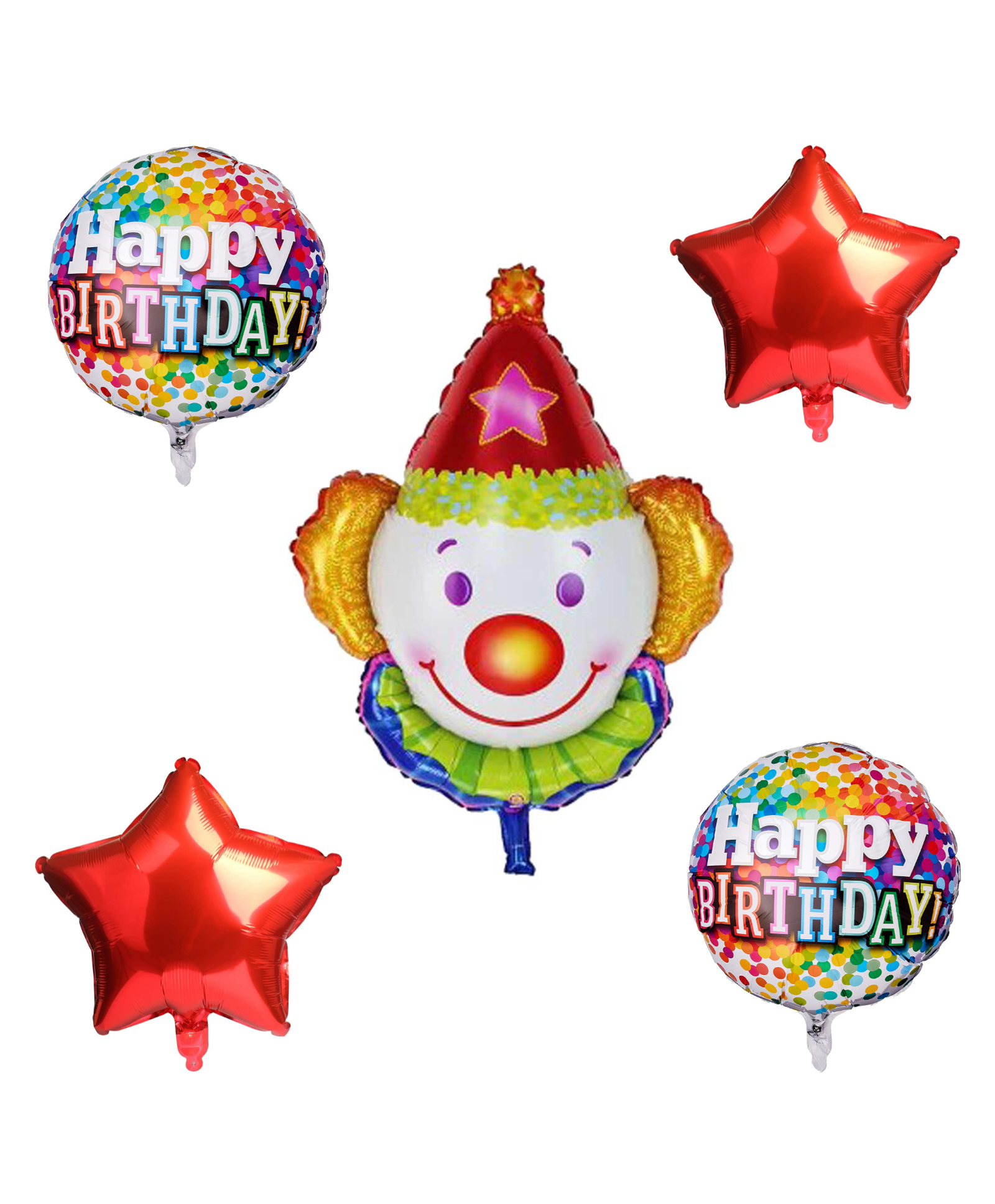 Party Anthem Circus Clown Themed Balloon Set Multicolour - Pack of 5-image-36