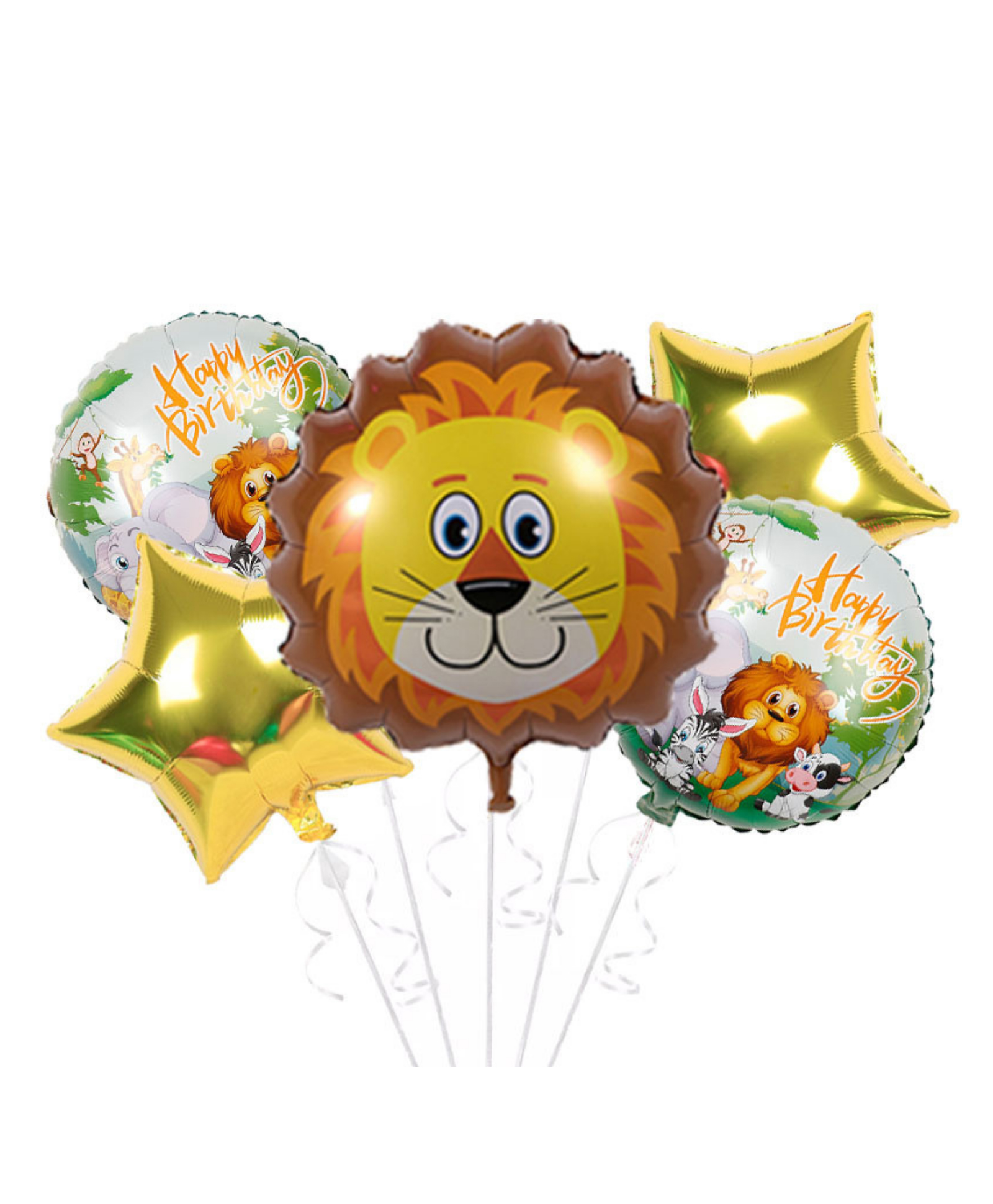 Party Anthem Jungle Animal Themed Balloon Set Multicolour - Pack of 5-image-34