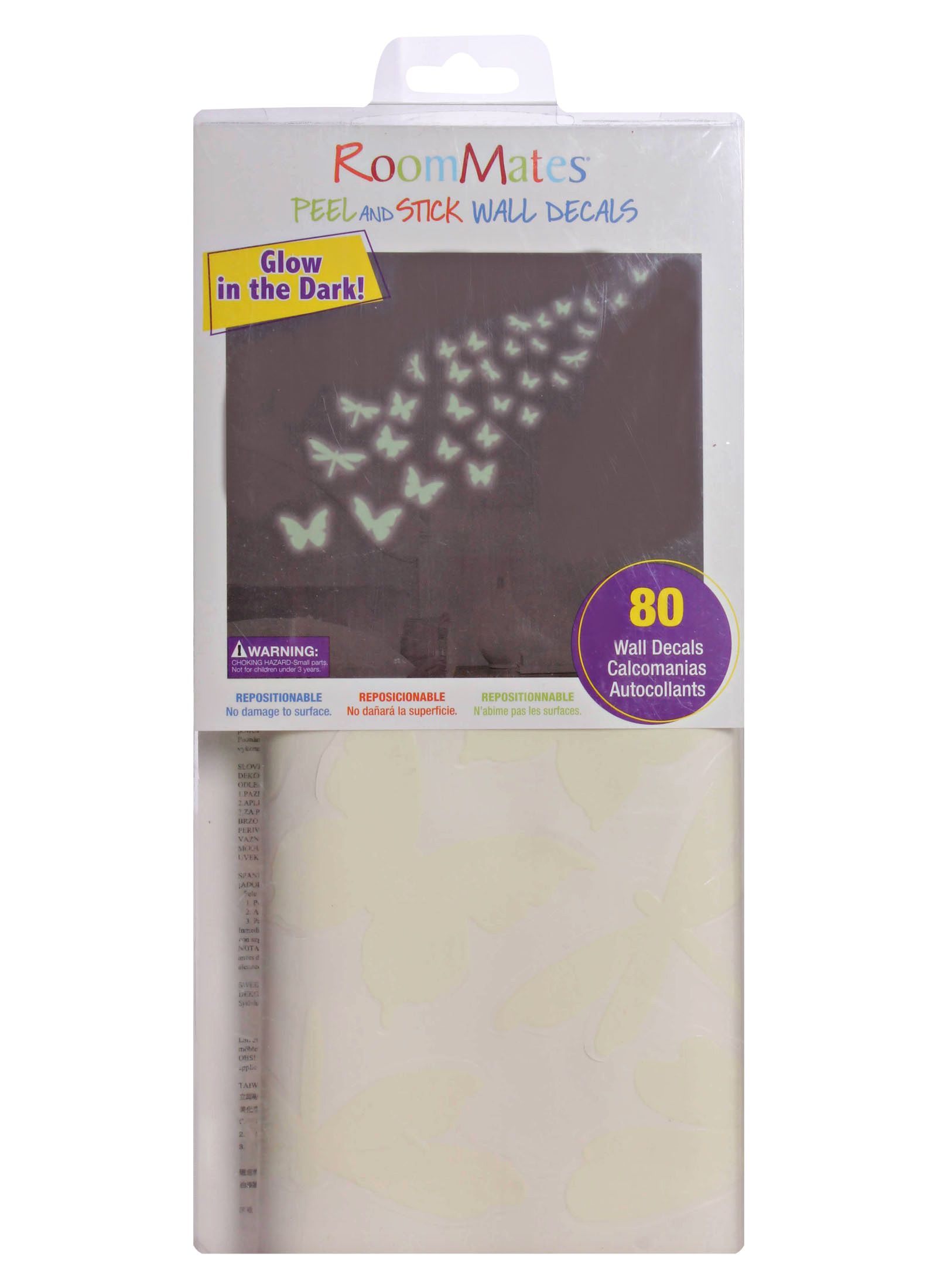 roommates Peel And Stick Wall Decals - Glow & Dark Butterfly-picture-28