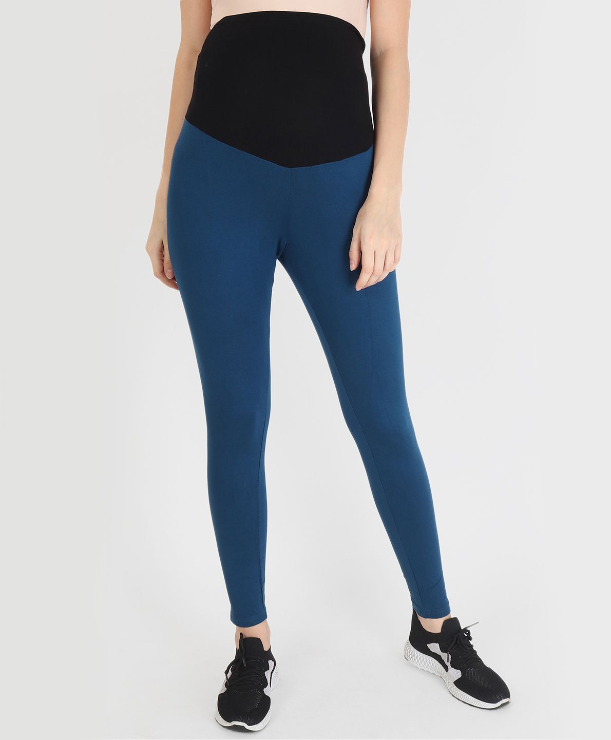 navy blue maternity tights