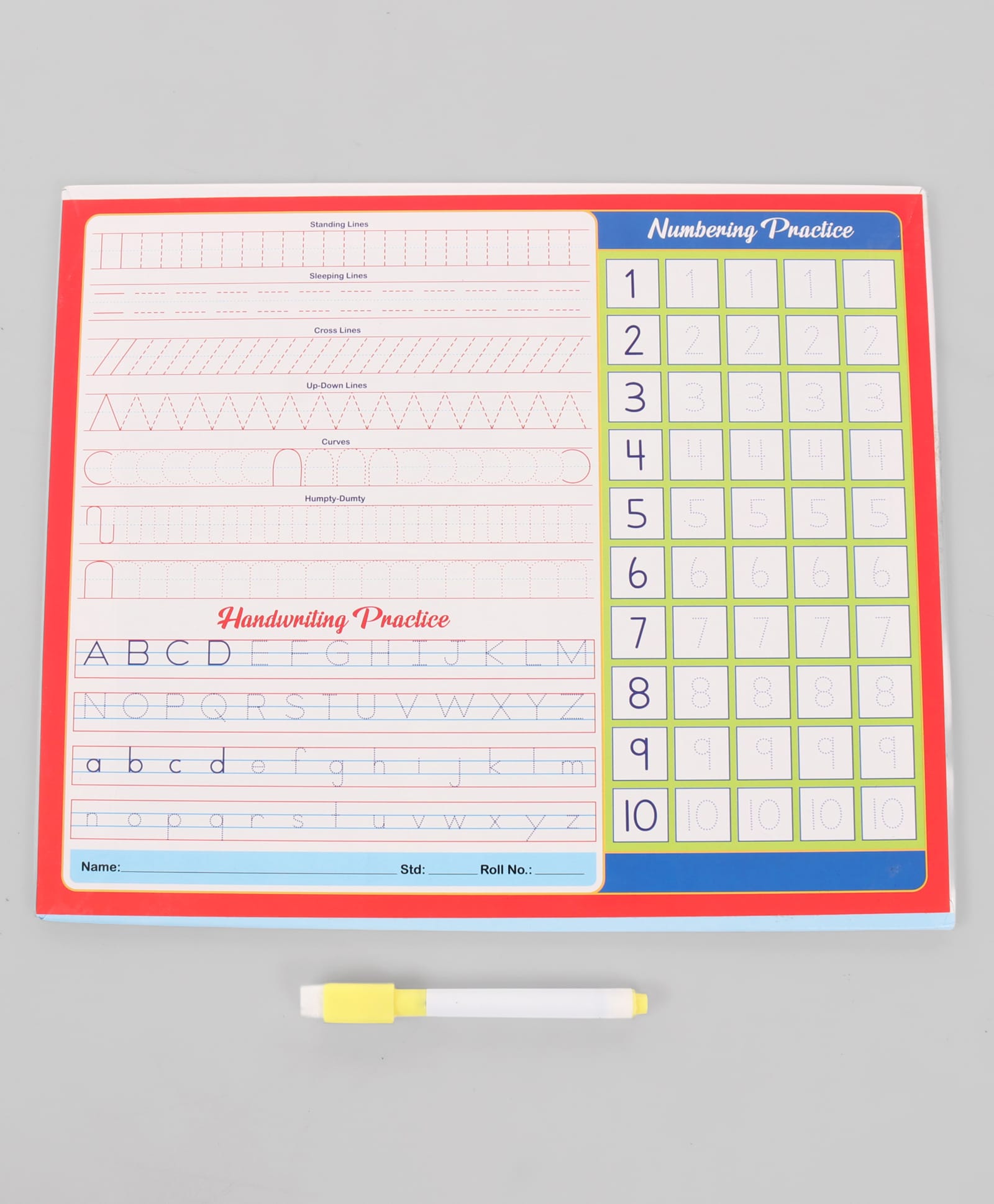 Ratnas Alphabet & Number Slate - Multicolor-image-34