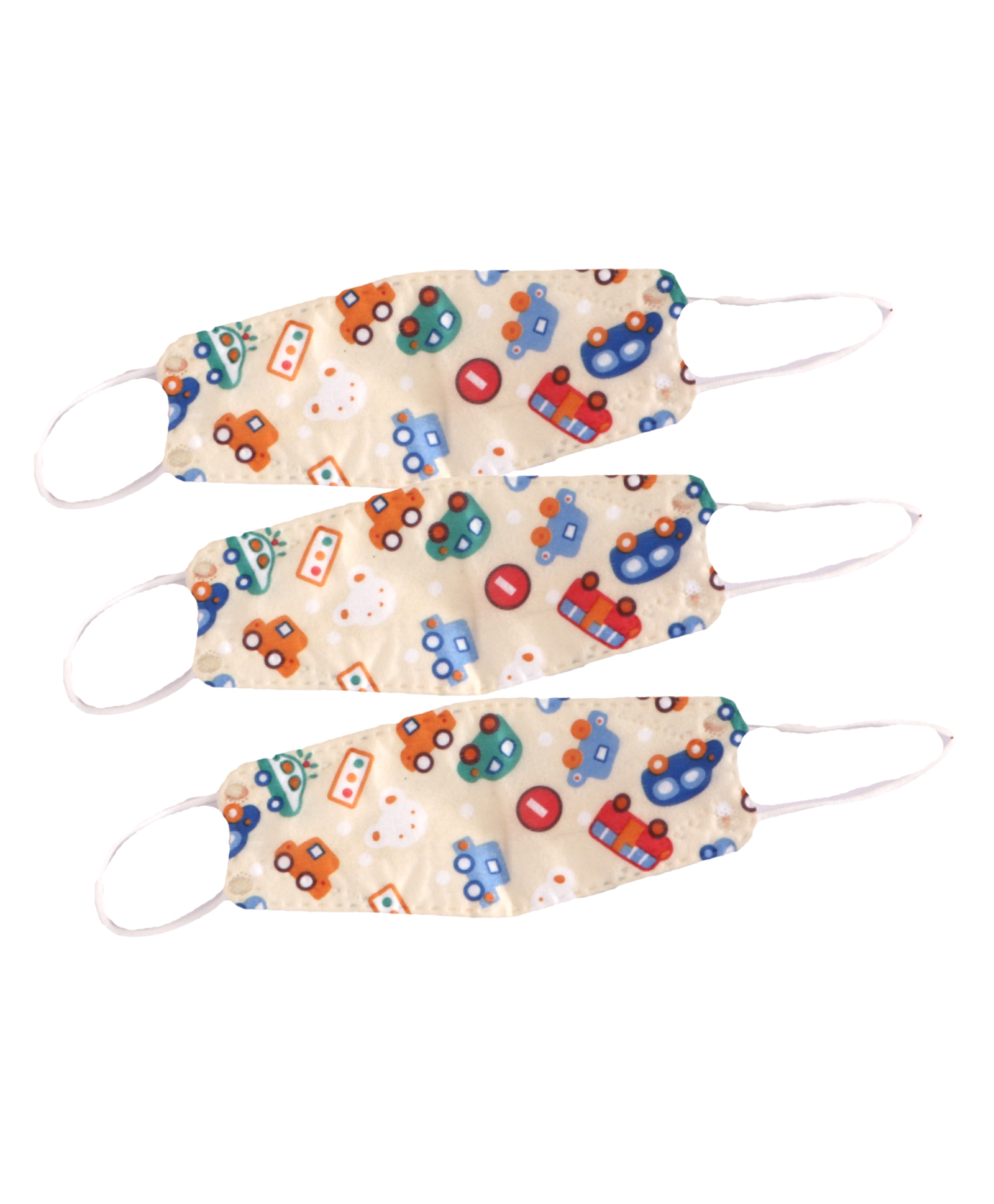 Advind Healthcare Smog Guard N95 Kids Mask Car Print Design - Pack of 3