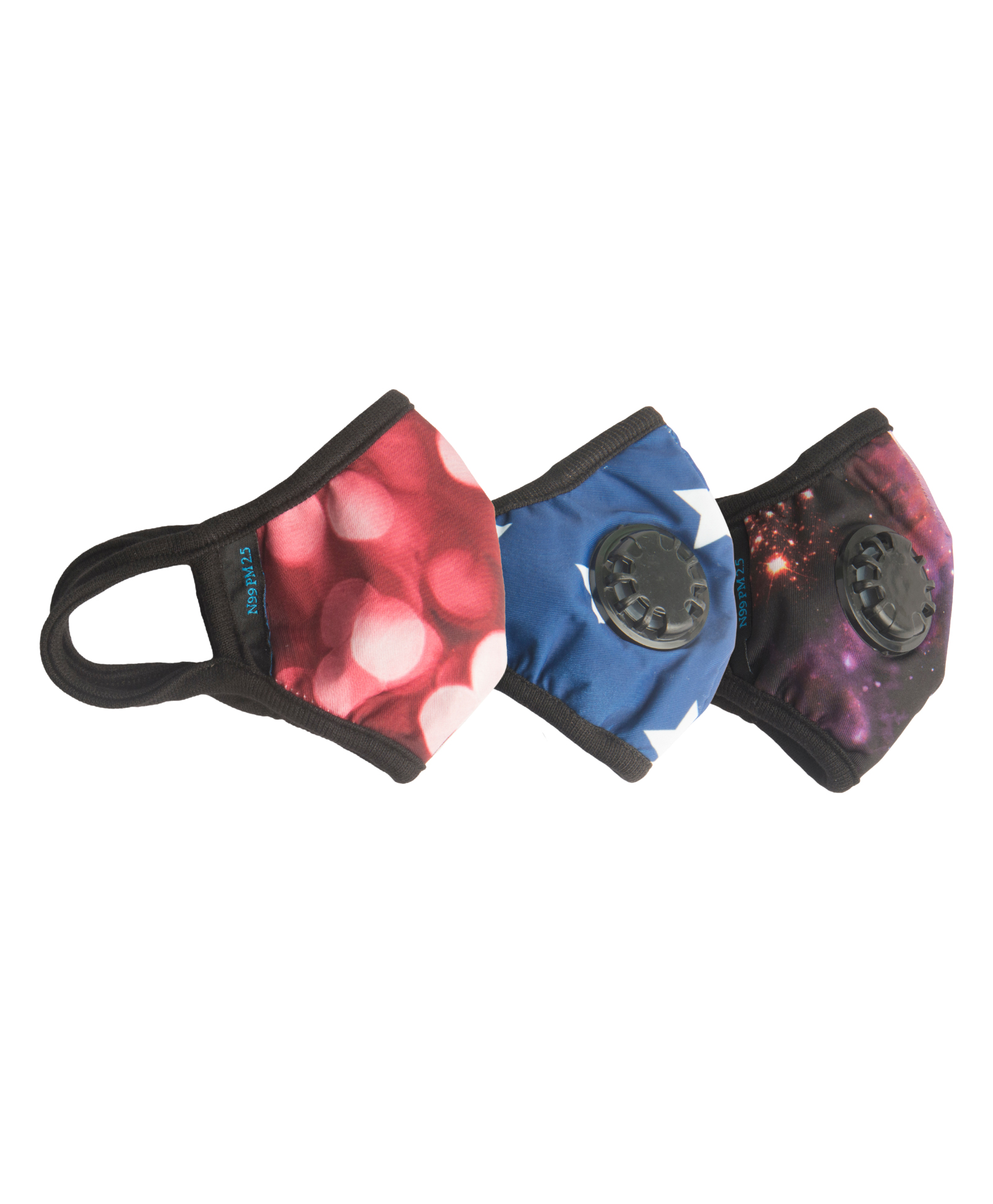 Advind Healthcare Smog Guard N99 Kids Mask With One Valve Galaxy Star & Red Polka Designs - Pack of 3-image-41