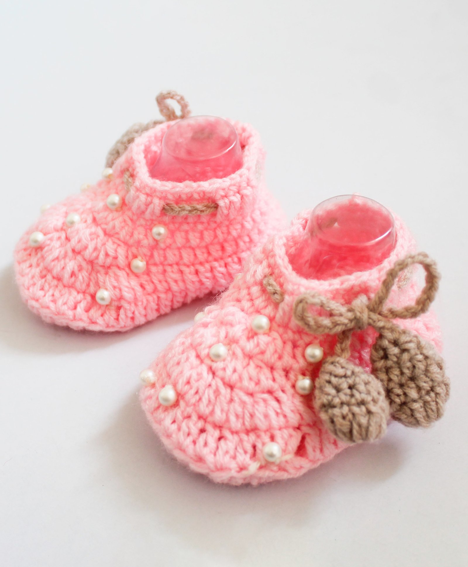 Woonie Pearl Detailed Booties - Pink-image-26