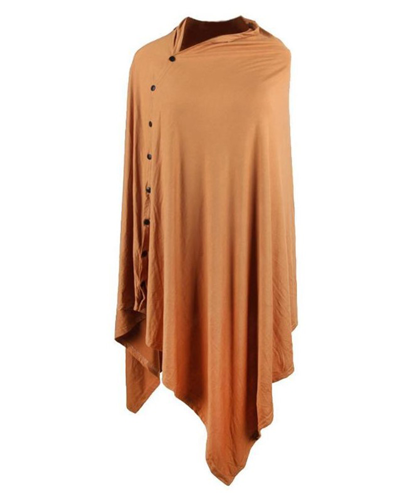 MOMISY Multipurpose Nursing Poncho Style Cover Scarf With Buttons - Brown-image-39