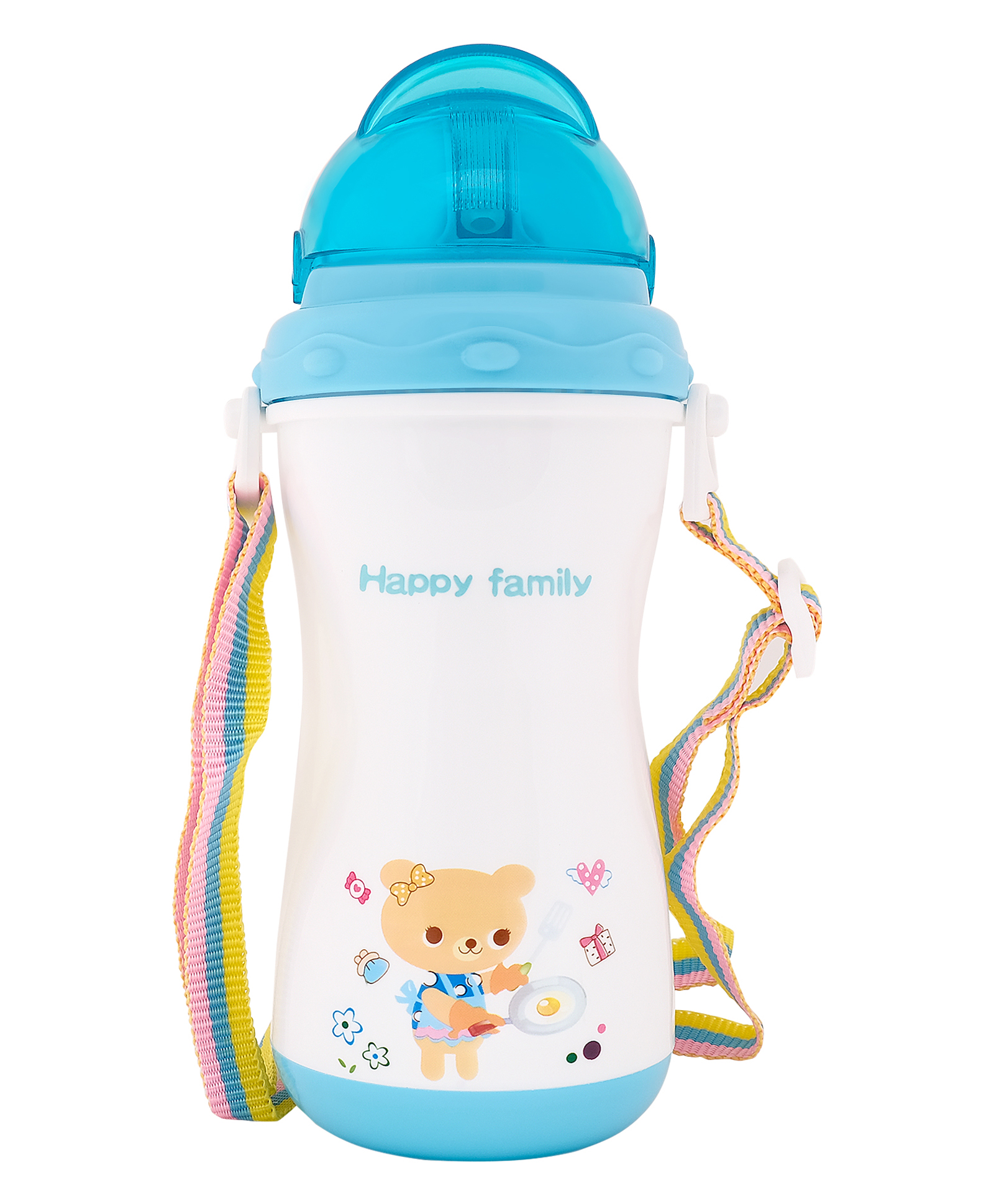 TINY TYCOONZ Polypropylene Sipper Cup with Detachable Straps & Straw Lid Cup Blue - 350 ml-image-8