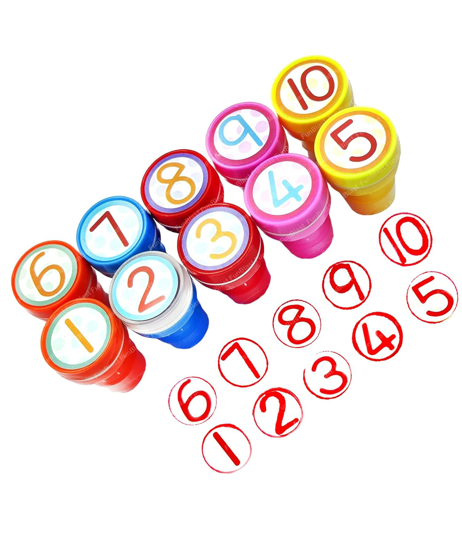 Funblast Number Stamper Pack of 10 - Multicolour-image-13