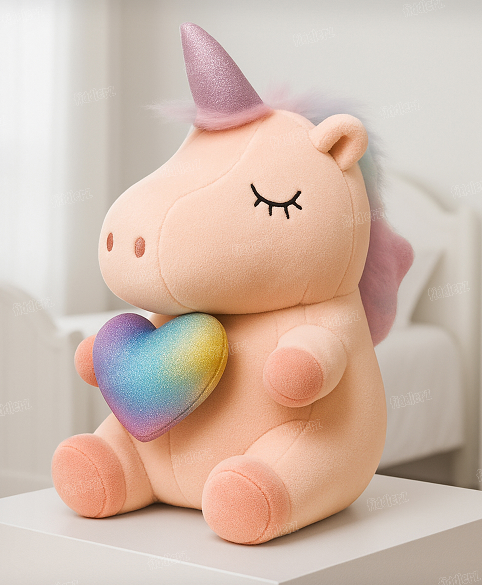 Fiddlerz Stuffed Unicorn Plush Toy Multicolor - Height 30 cm-image-39
