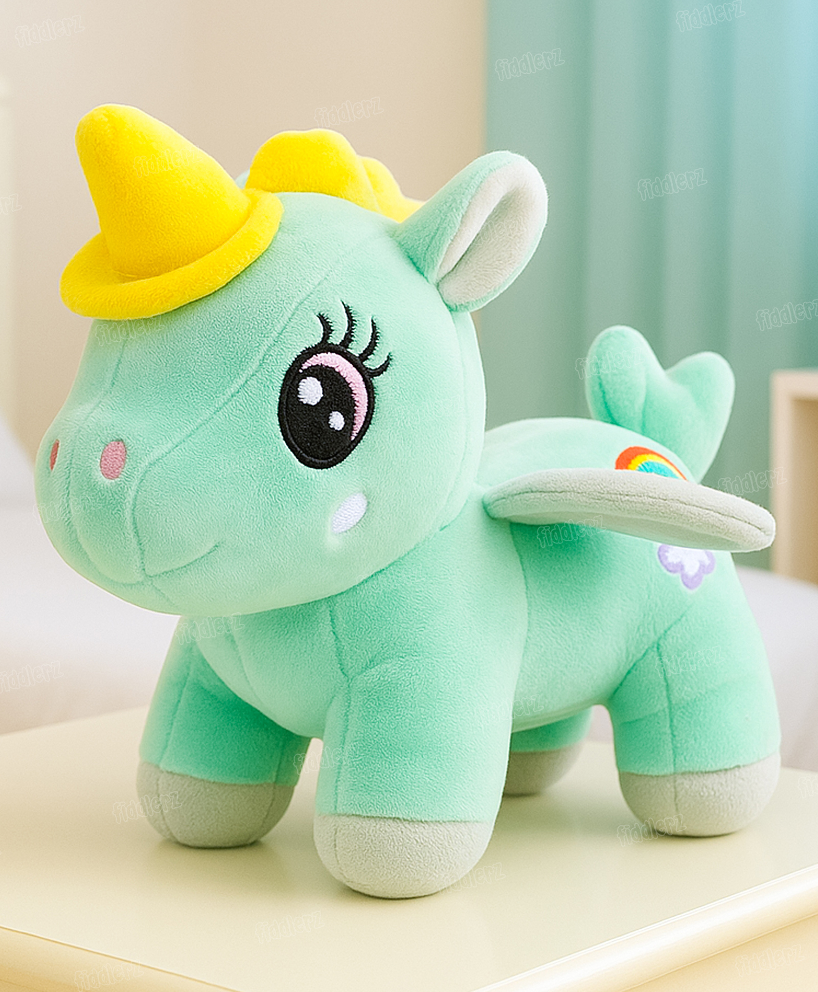 Fiddlerz Stuffed Unicorn Plush Toy Multicolor - Height 30 cm-image-38