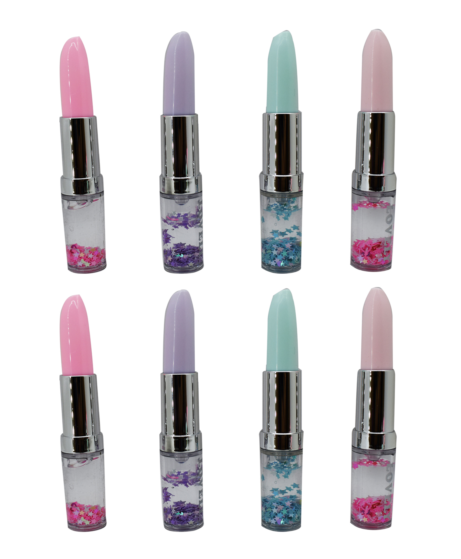 Asera Lipstick Shape Gel Pen with Glitter Pack of 8 - Multicolor-image-34