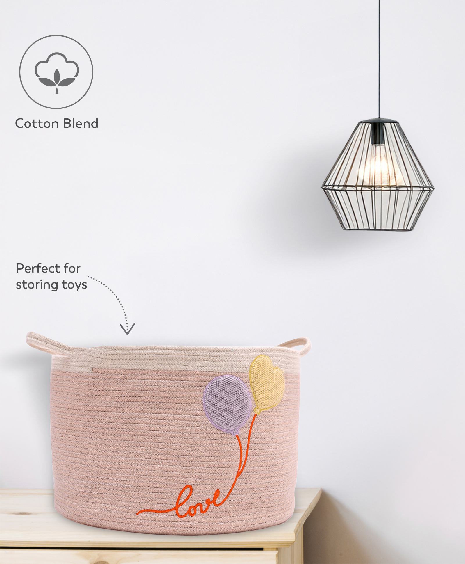 Mi Arcus Showering Love Rope Storage Basket Small - Brown-image-41
