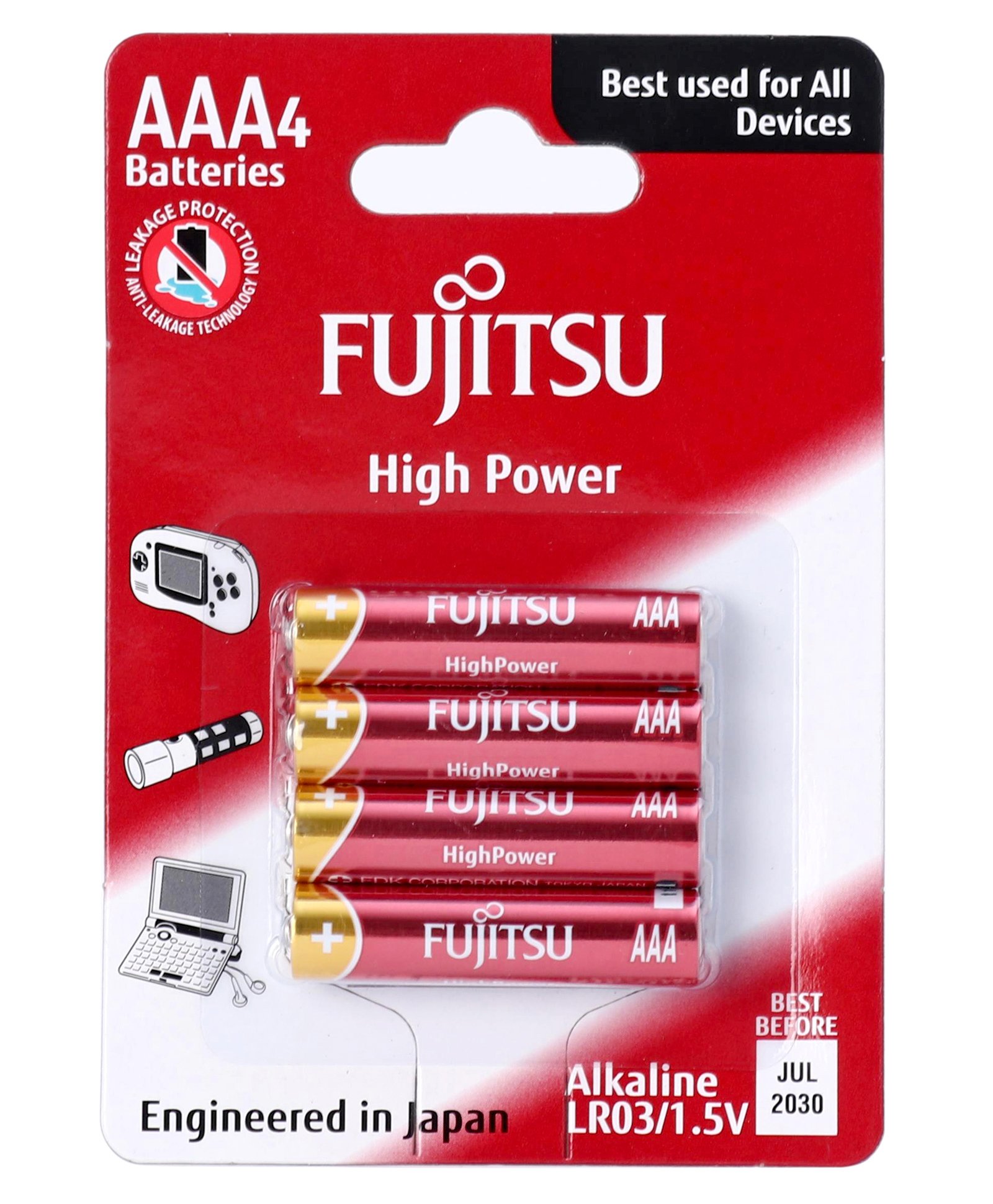 Fujitsu High Power LR03 AAA Size Alkaline Batteries - Pack of 4-picture-20