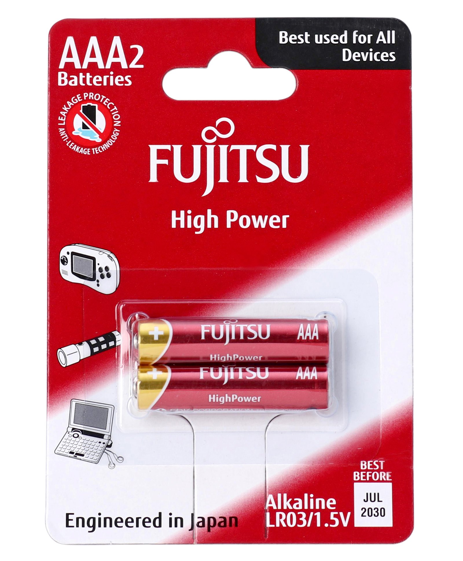 Fujitsu High Power LR03 AAA Size Alkaline Batteries - Pack of 2-picture-10