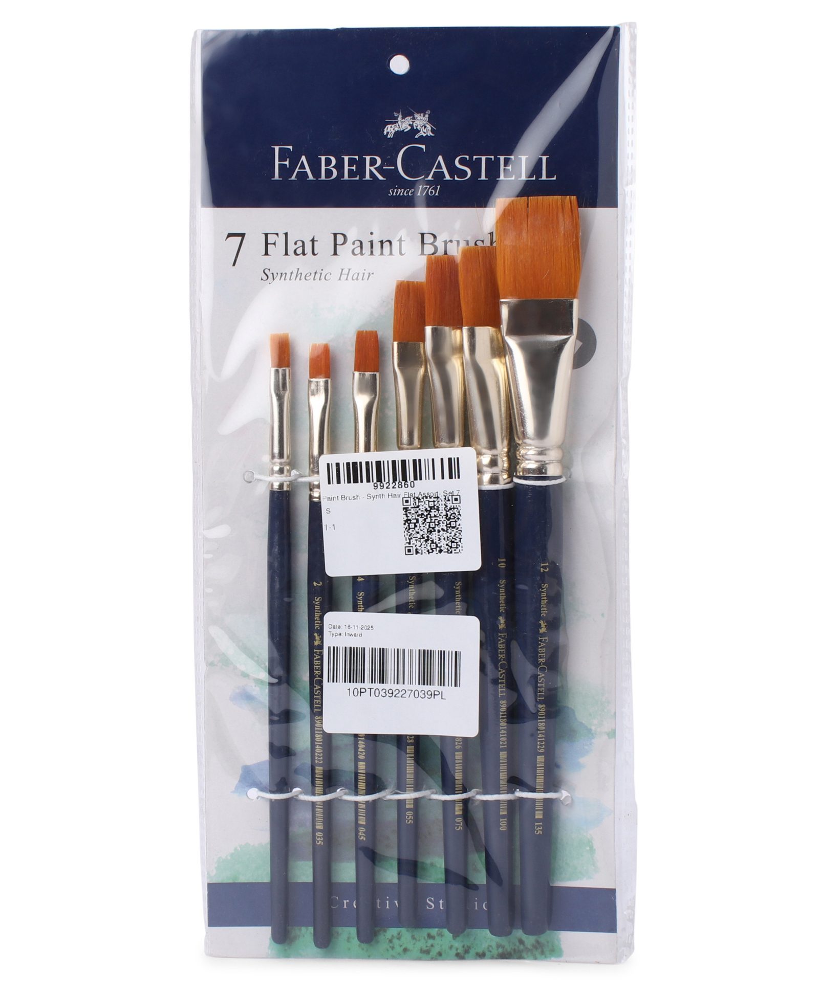Faber Castell Synthetic Hair Flat Paint Brush Assorted - Pack of 7-picture-12