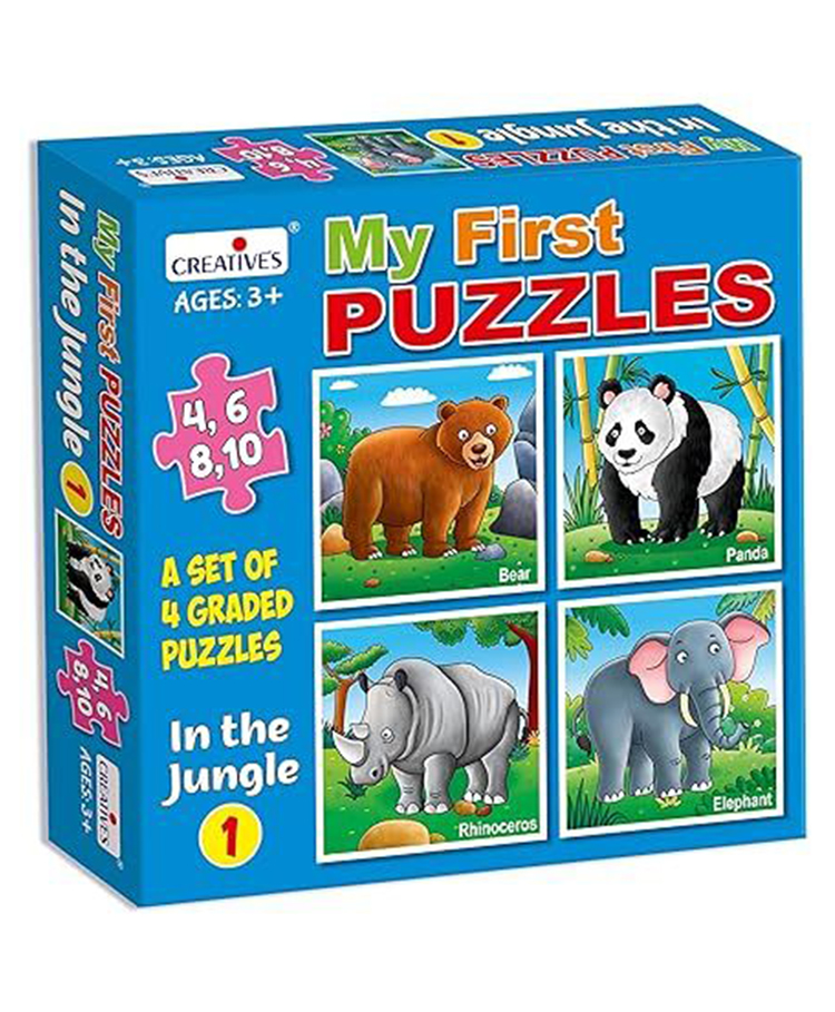 Creative Jigsaw Graded Puzzles In the Jungle Set of 4 Multicolor - 28 Pieces-picture-34