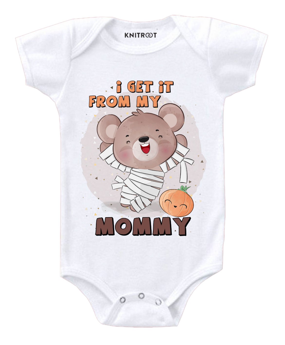 KNITROOT From My Mommy Print Short Sleeves Onesie - White-image-10