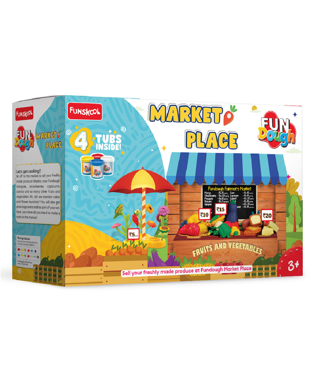 Fun Dough Funskool Fruits And Vegetables Market Place (Color May Vary)-picture-10