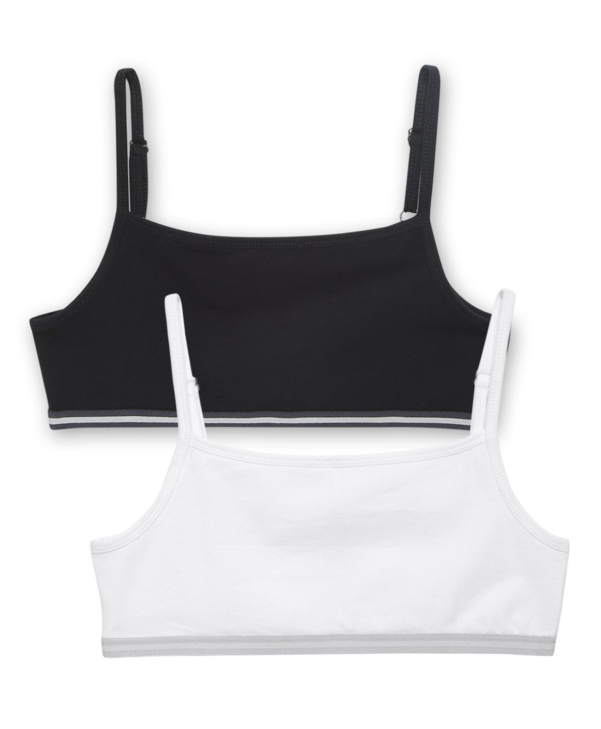 Charm n Cherish Pack Of 2 Solid Beginners Bra - White Black-picture-27